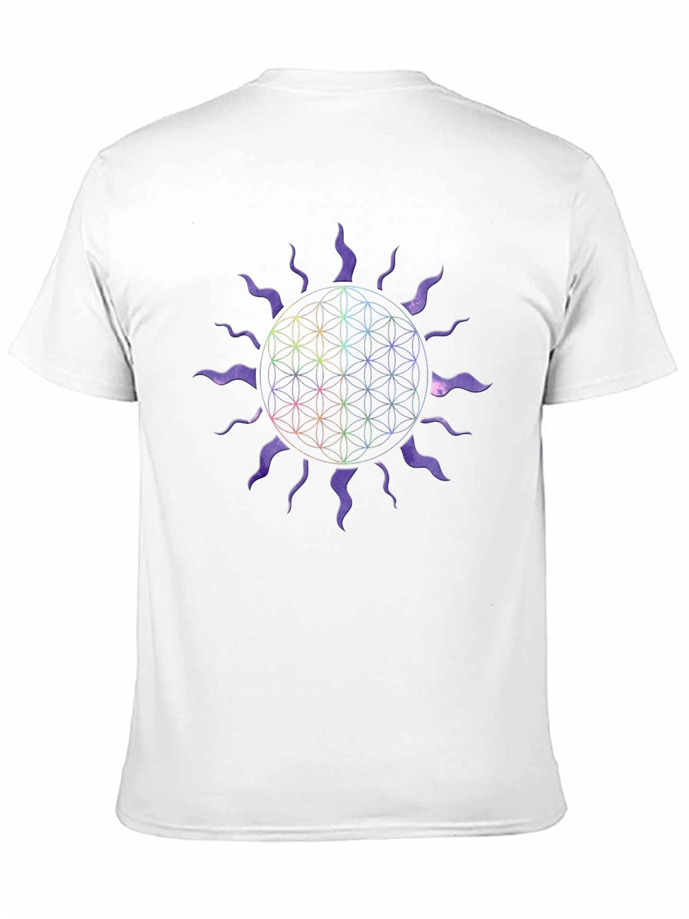 Flower of Life Sun Graphic Tee - Black