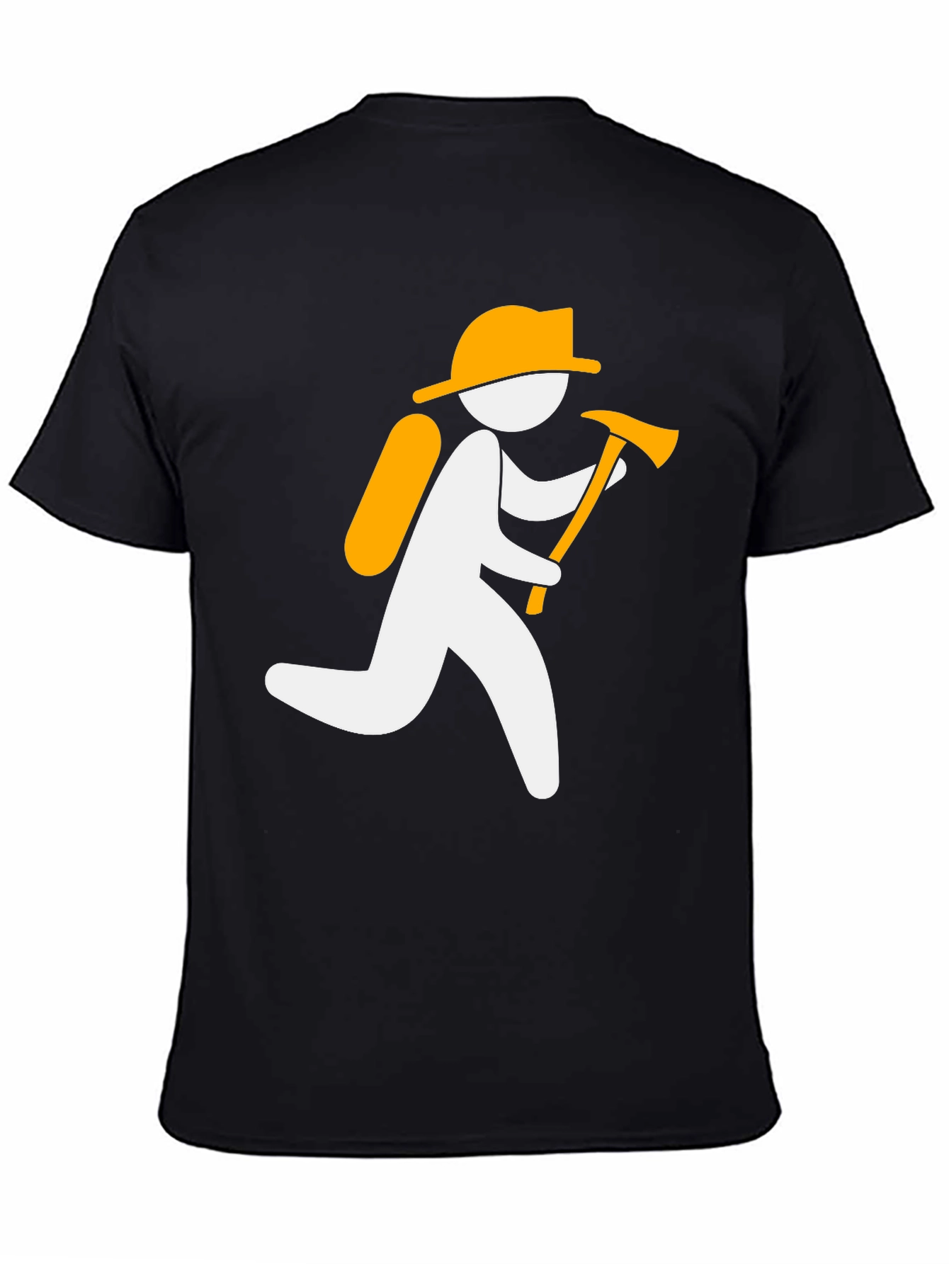 Firefighter Graphic Tee - Black Cotton T-Shirt
