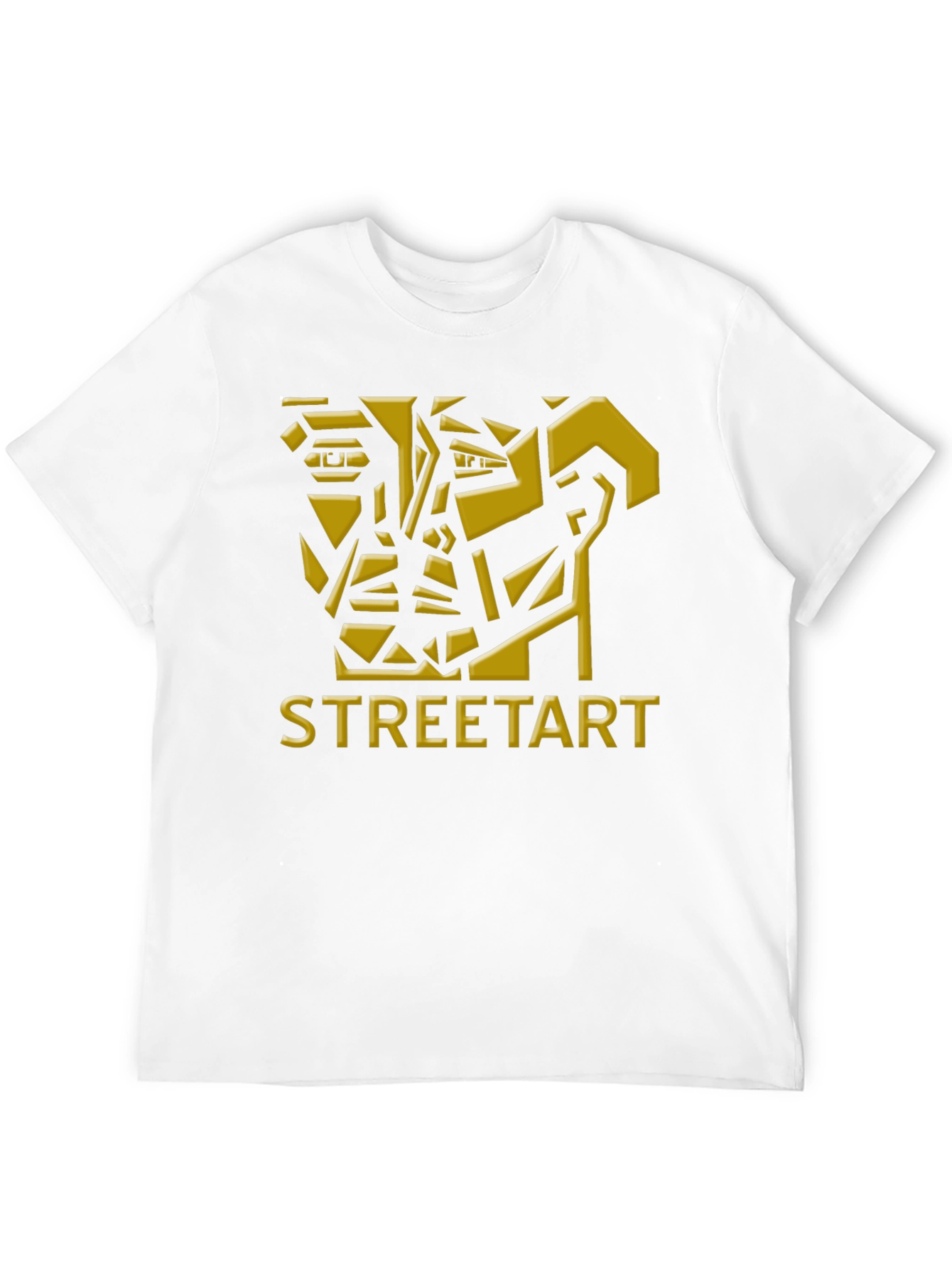 Street Art Geometric Graphic T-Shirt - Black
