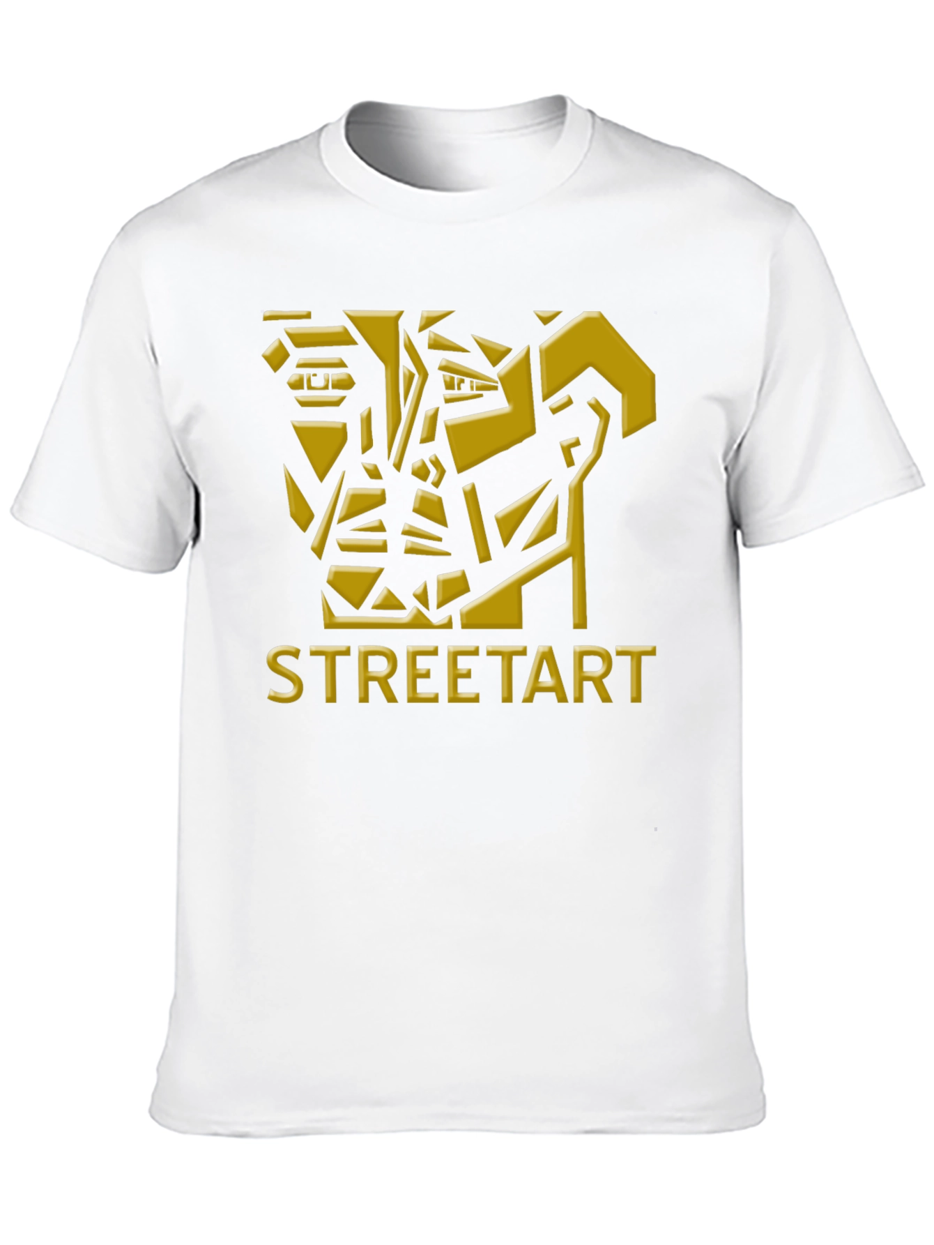 Street Art Geometric Graphic T-Shirt - Black