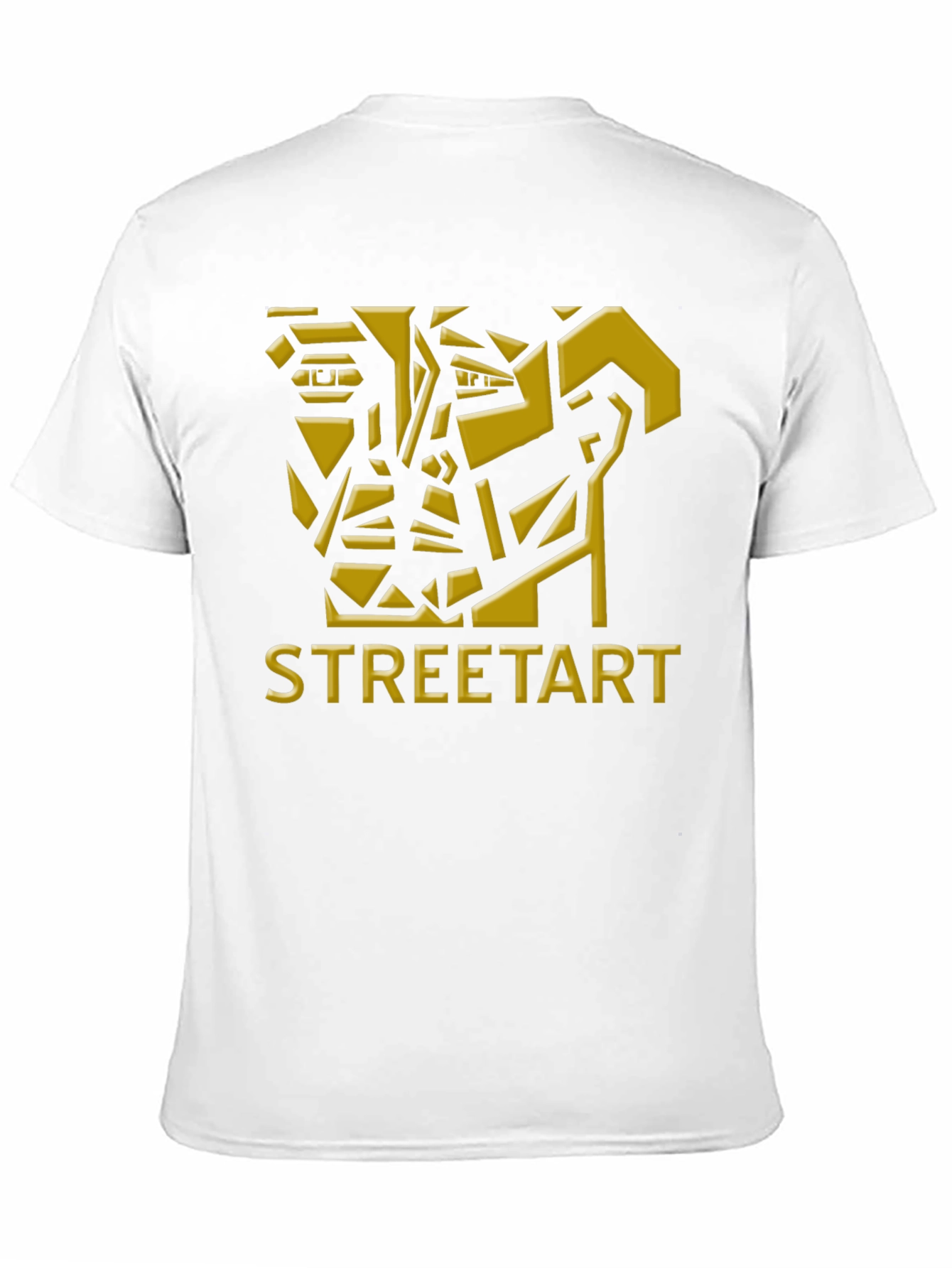 Street Art Geometric Graphic T-Shirt - Black
