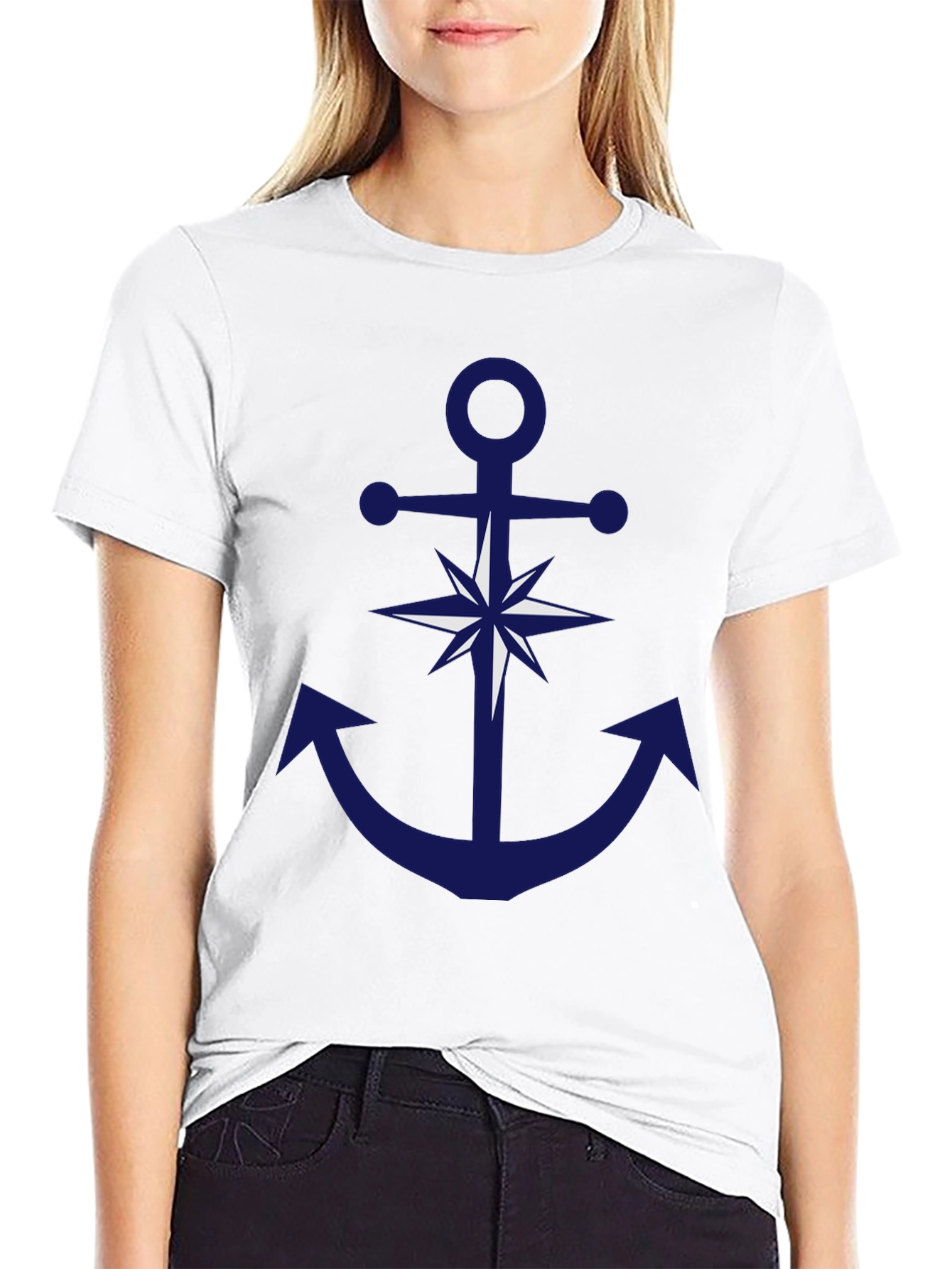 Nautical Anchor Compass Graphic T-Shirt