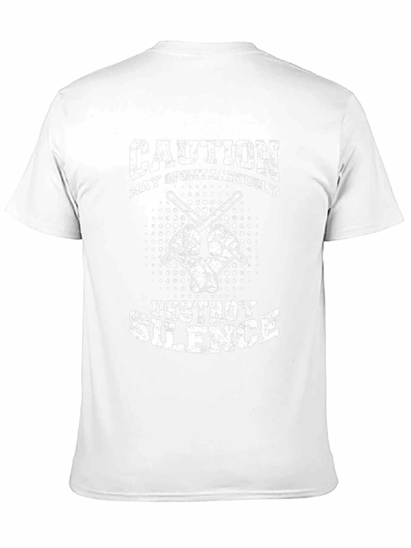 Caution May Spontaneously Destroy Silence Black T-Shirt