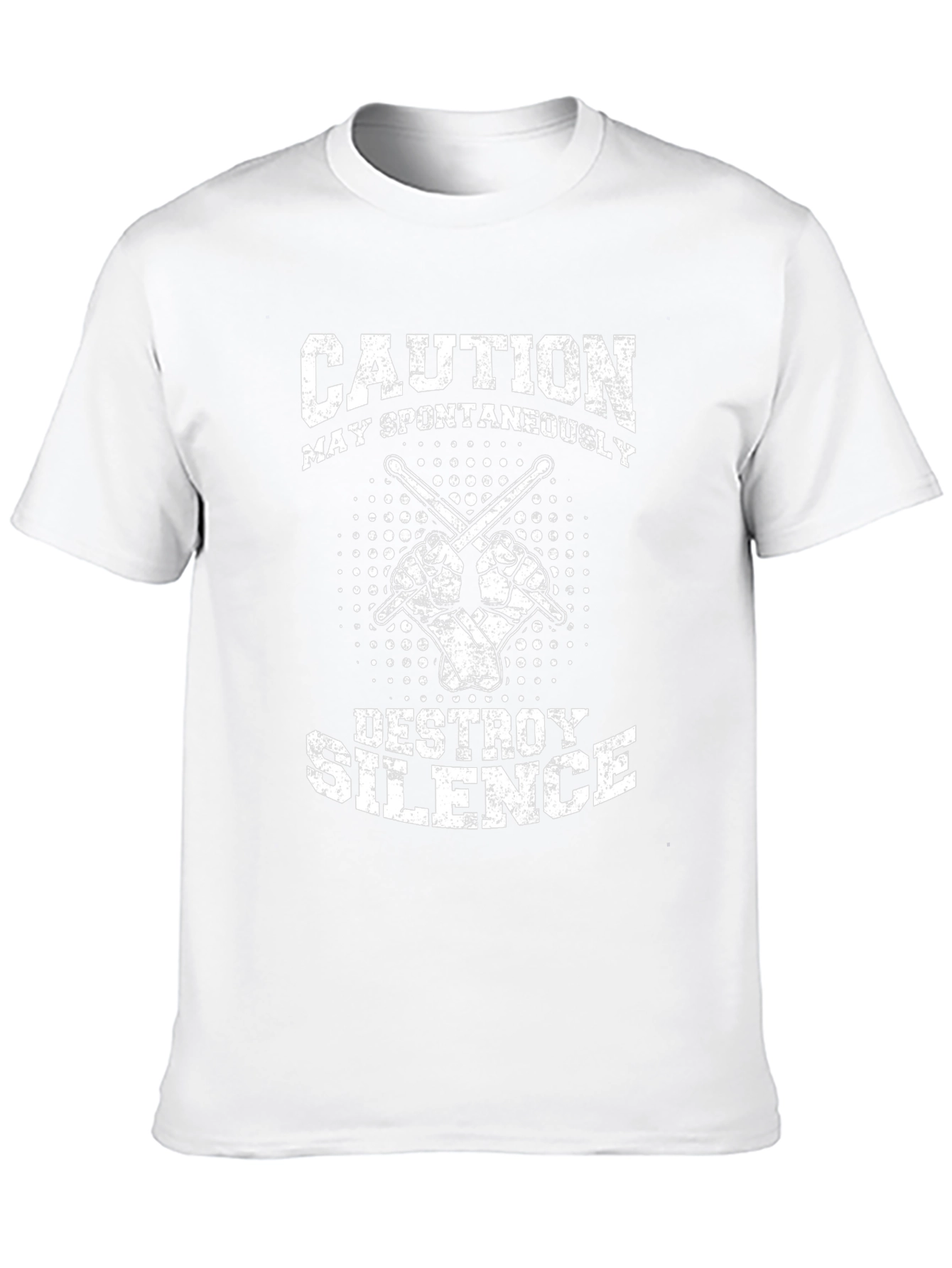 Caution May Spontaneously Destroy Silence Black T-Shirt