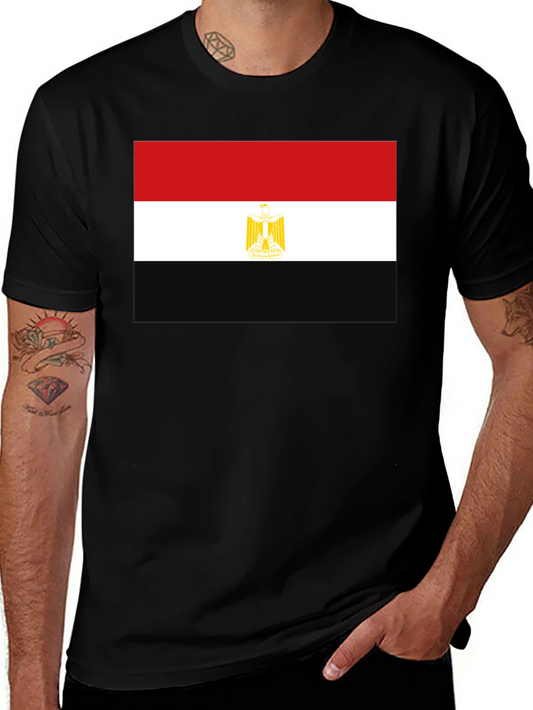 Egypt Flag Graphic T-Shirt - Black Cotton Tee