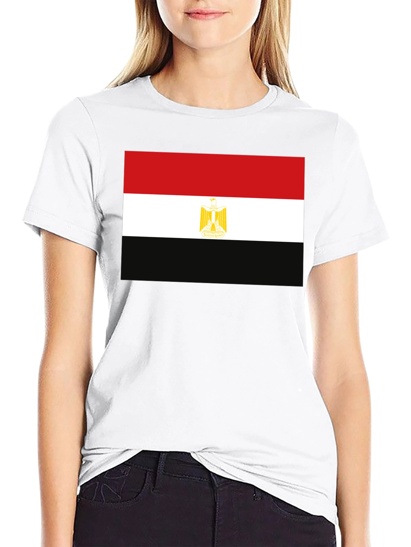 Egypt Flag Graphic T-Shirt - Black Cotton Tee