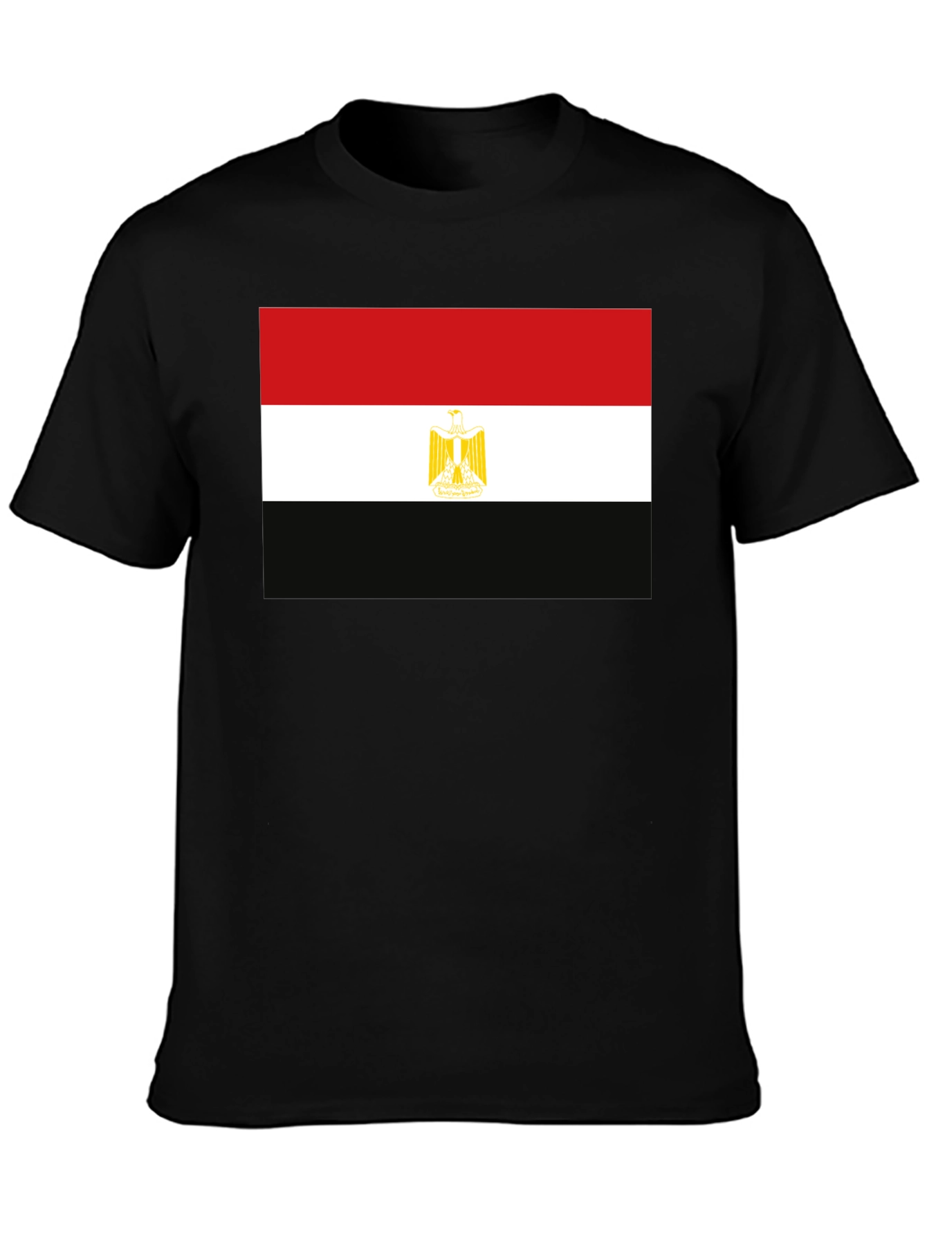 Egypt Flag Graphic T-Shirt - Black Cotton Tee