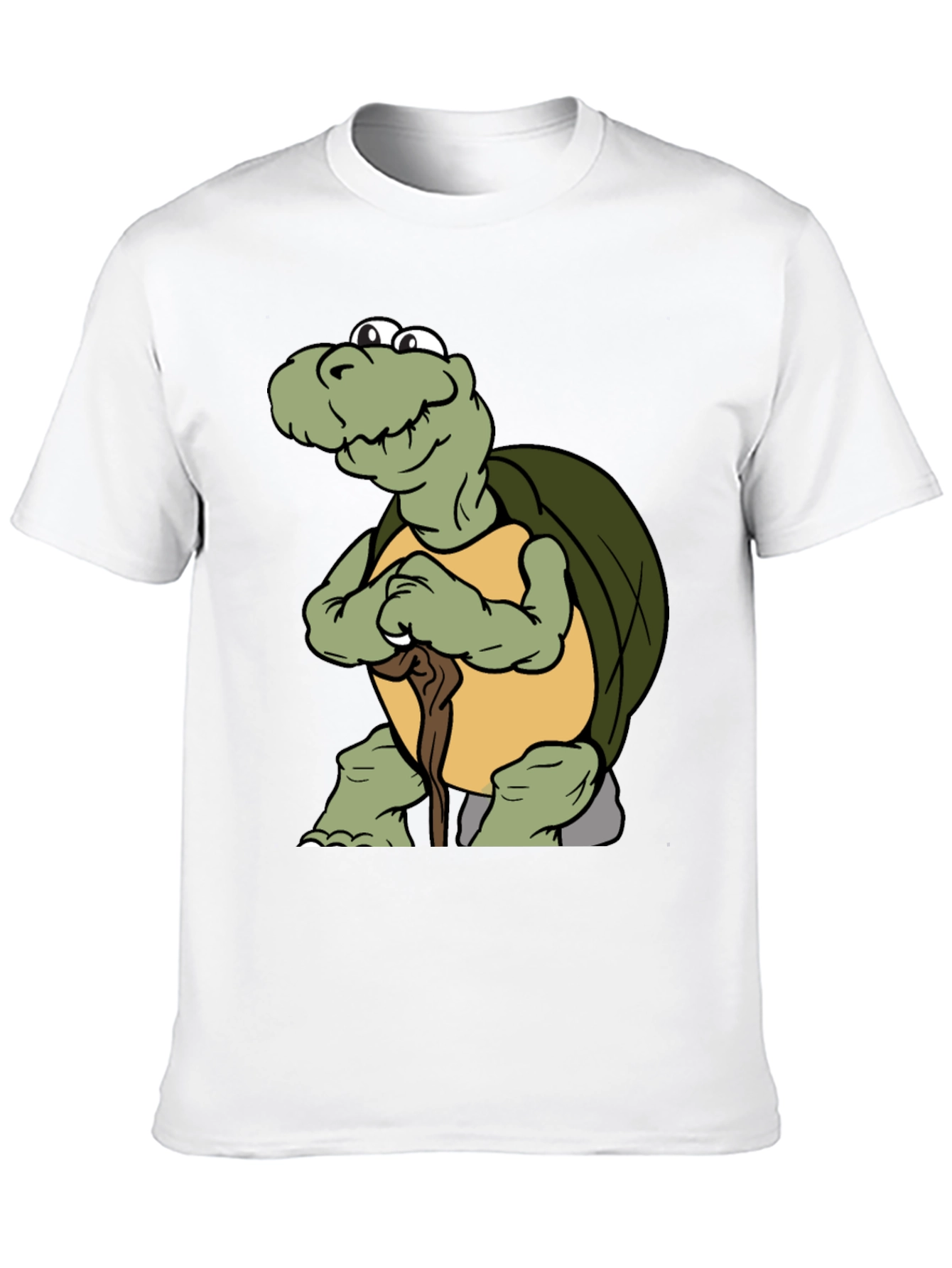 Funny Turtle Cartoon Black T-Shirt