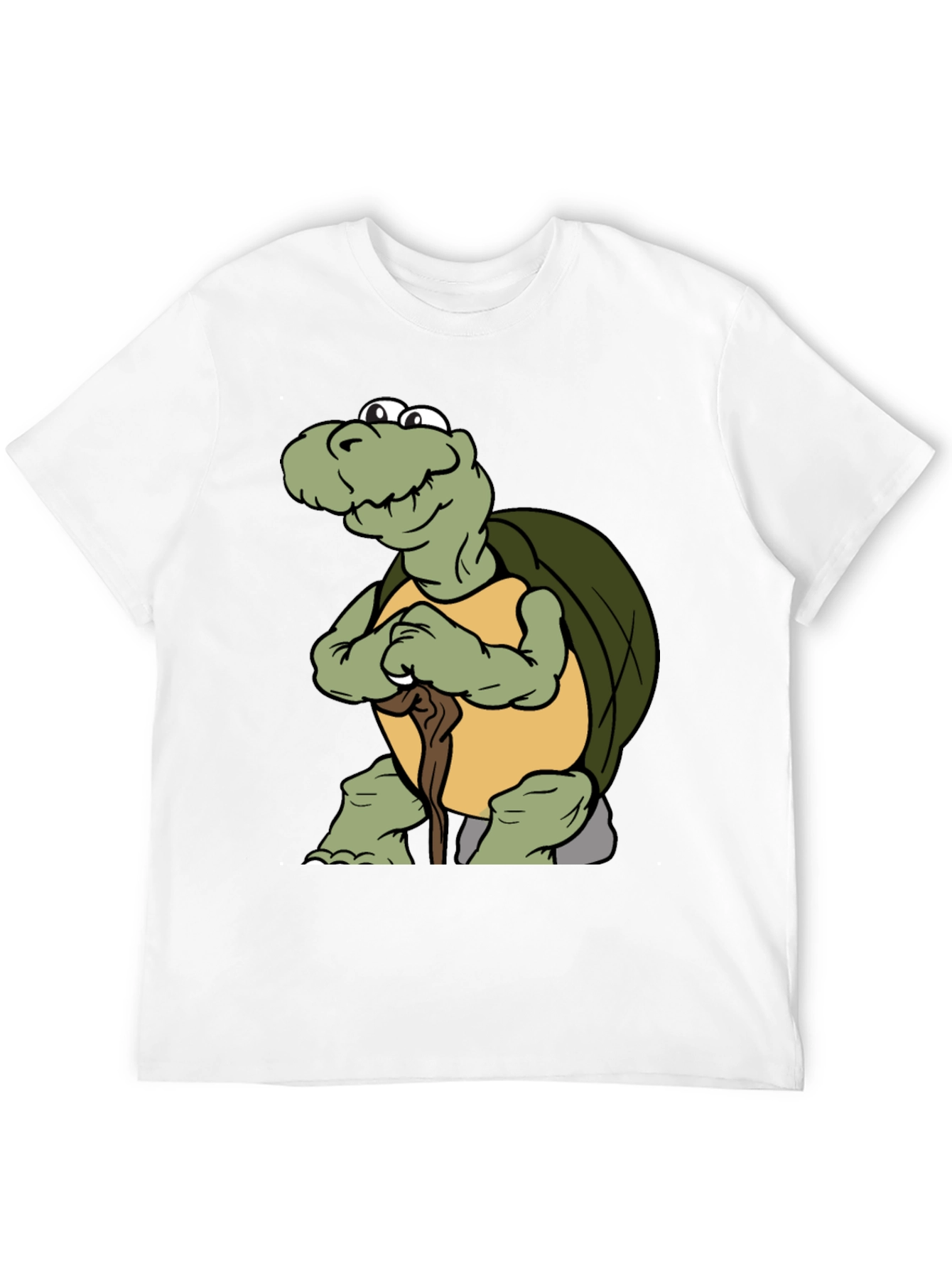 Funny Turtle Cartoon Black T-Shirt