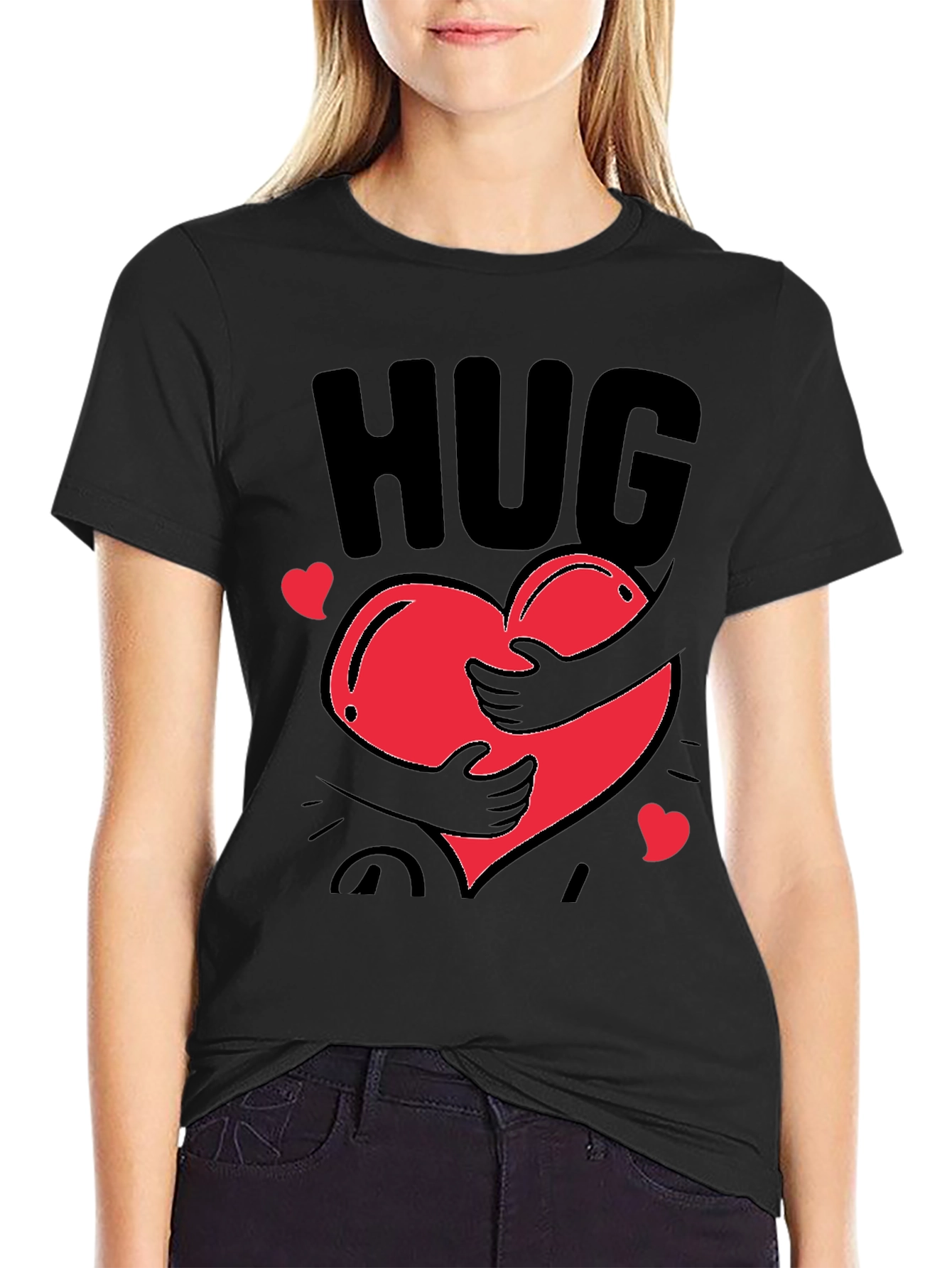 Hug Heart Graphic Tee - Trendy Comfort
