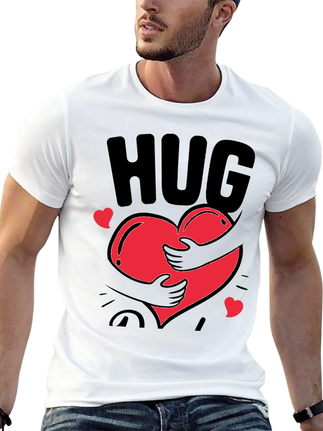 Hug Heart Graphic Tee - Trendy Comfort