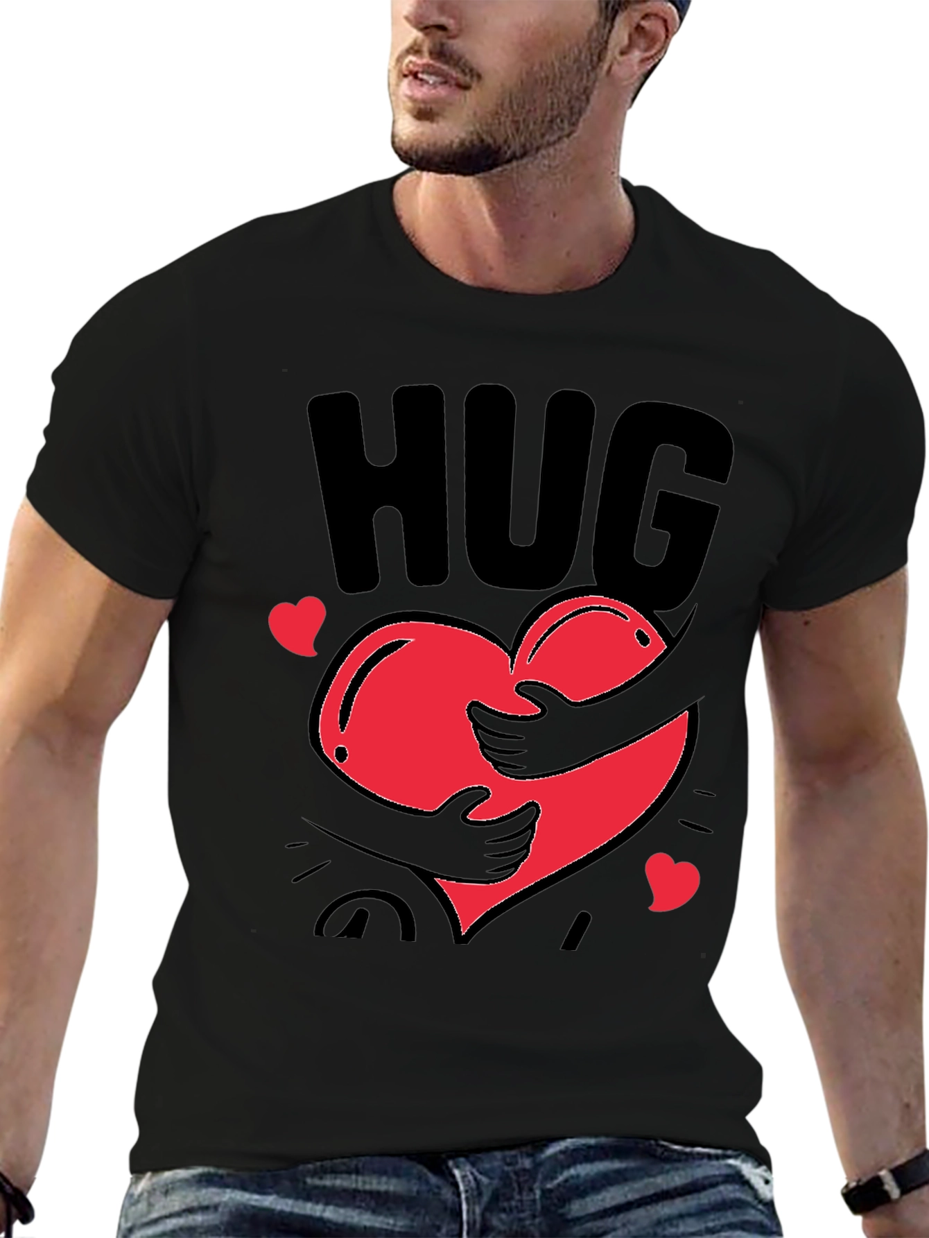 Hug Heart Graphic Tee - Trendy Comfort