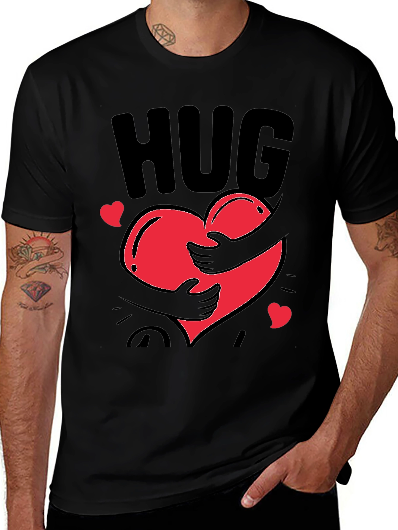 Hug Heart Graphic Tee - Trendy Comfort