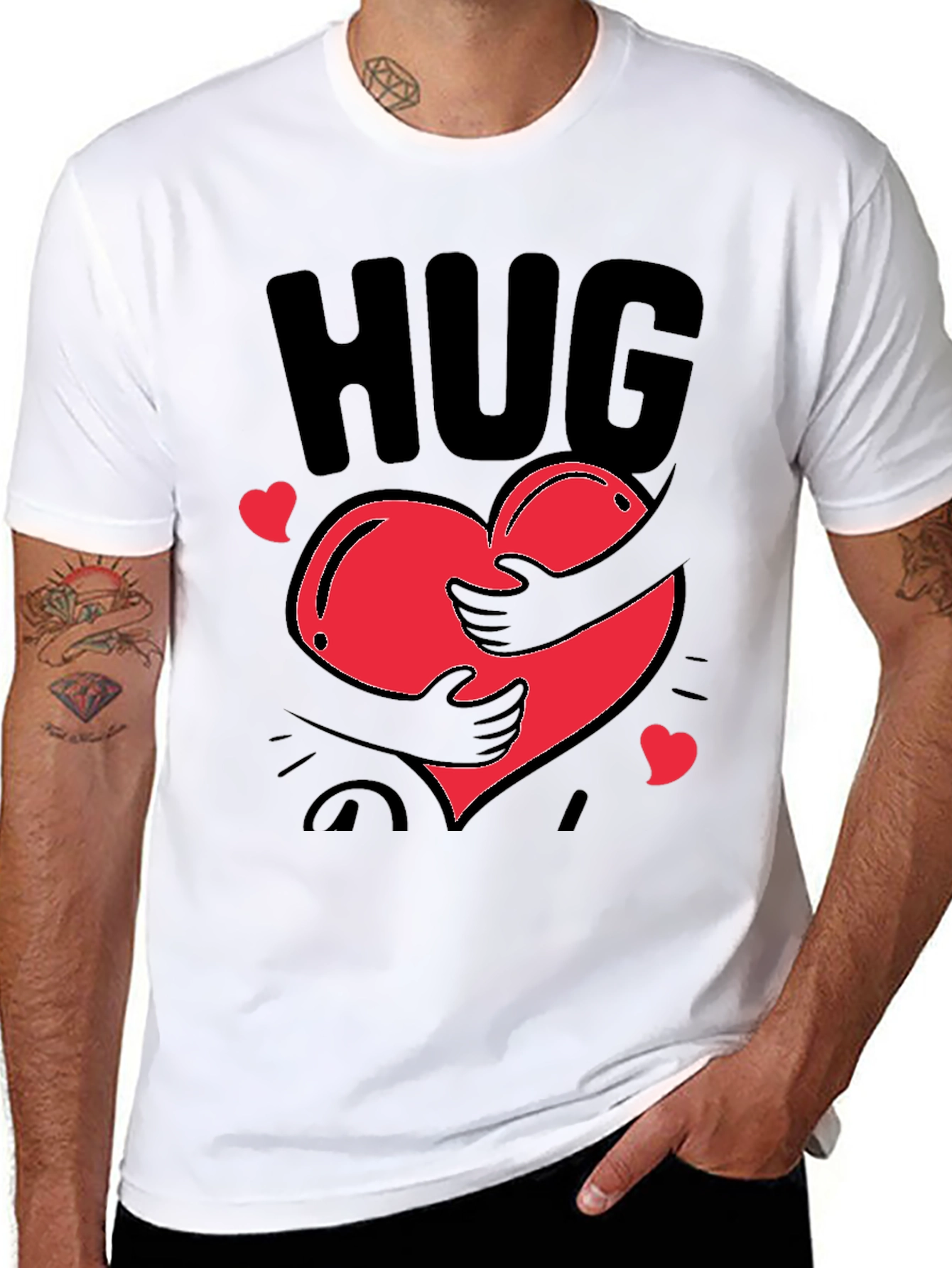 Hug Heart Graphic Tee - Trendy Comfort