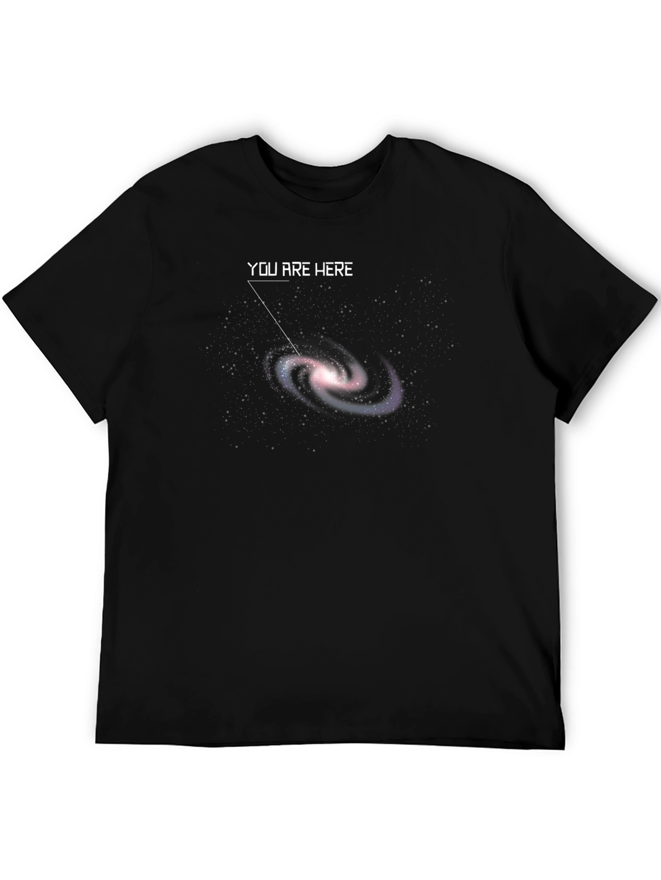 You Are Here Galaxy Graphic T-Shirt - Black