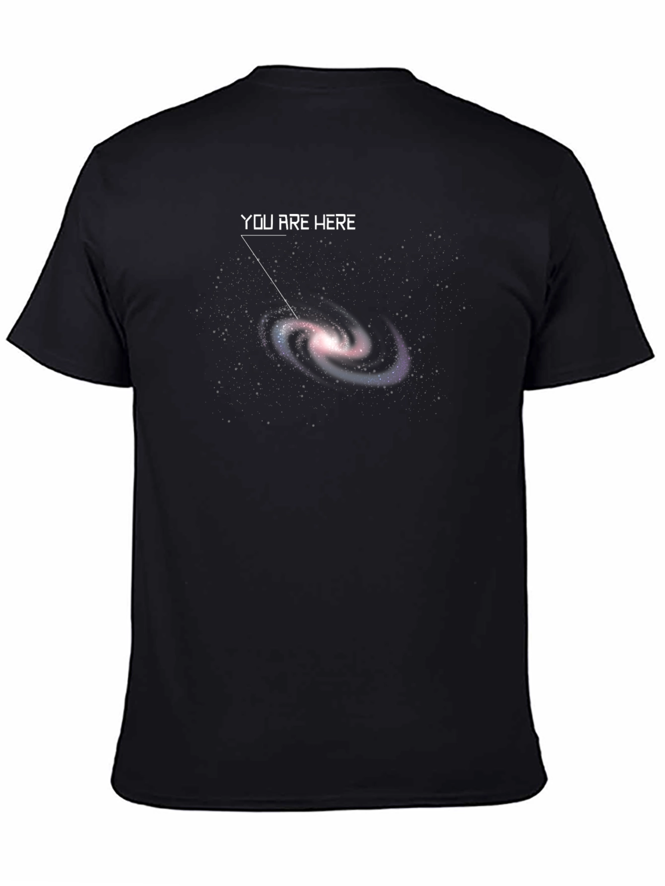 You Are Here Galaxy Graphic T-Shirt - Black