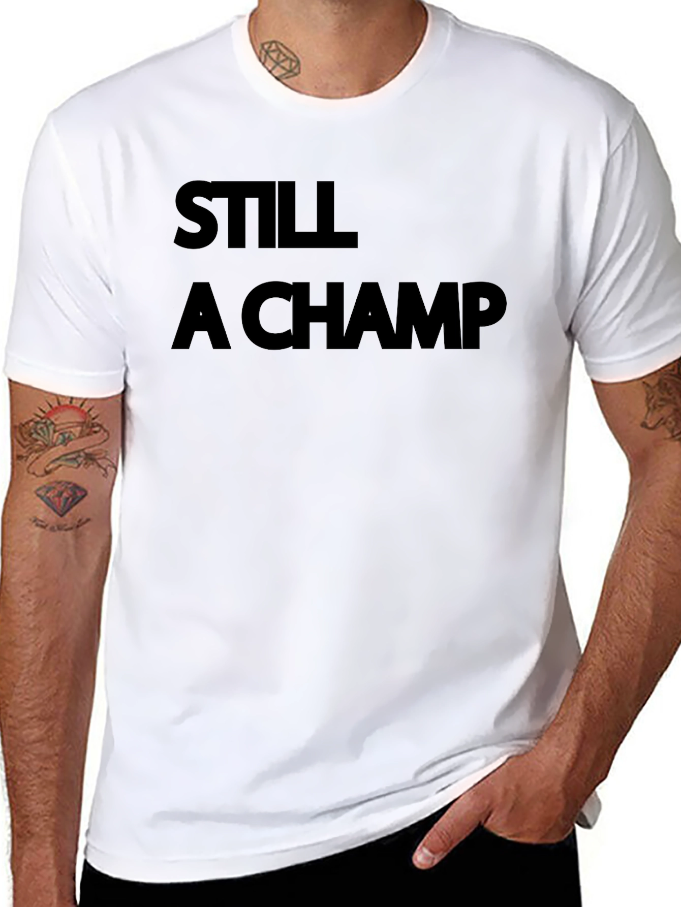 Still A Champ Black Graphic Tee