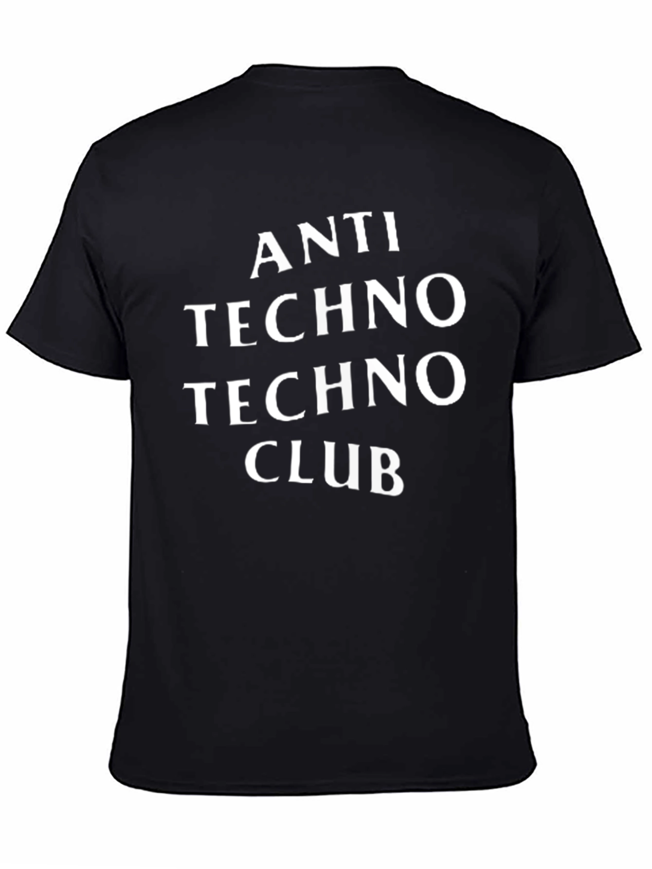 Anti Techno Club Black Graphic Tee