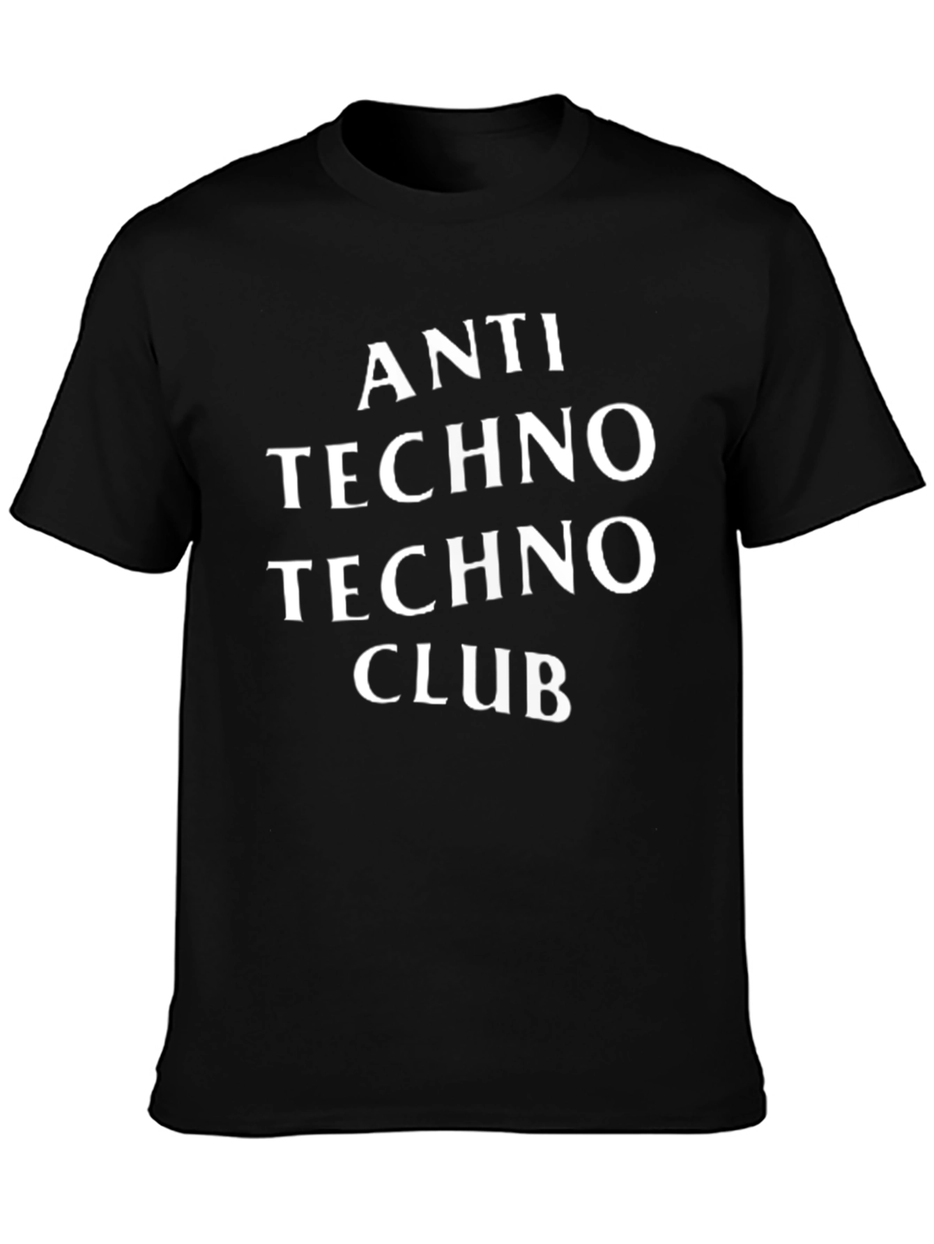 Anti Techno Club Black Graphic Tee