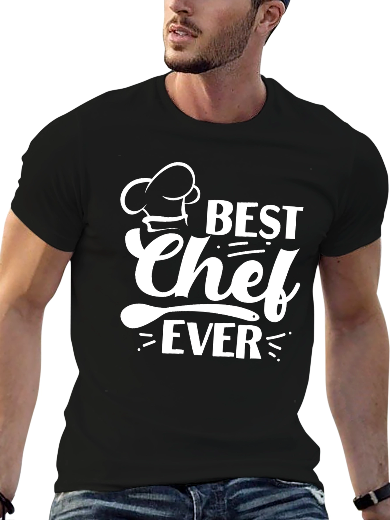 Best Chef Ever T-Shirt - Black Cotton Graphic Tee