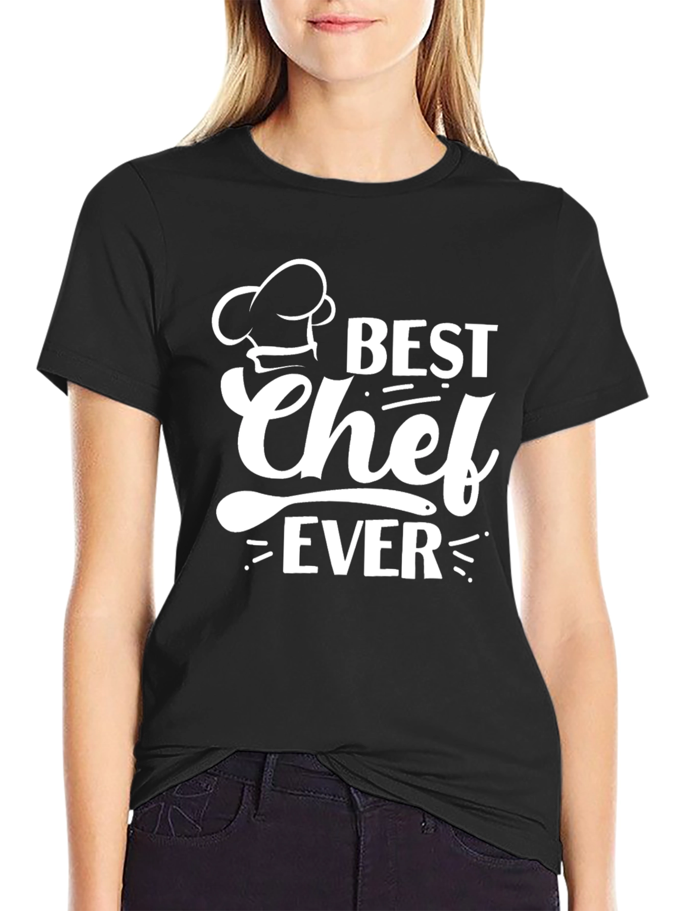 Best Chef Ever T-Shirt - Black Cotton Graphic Tee