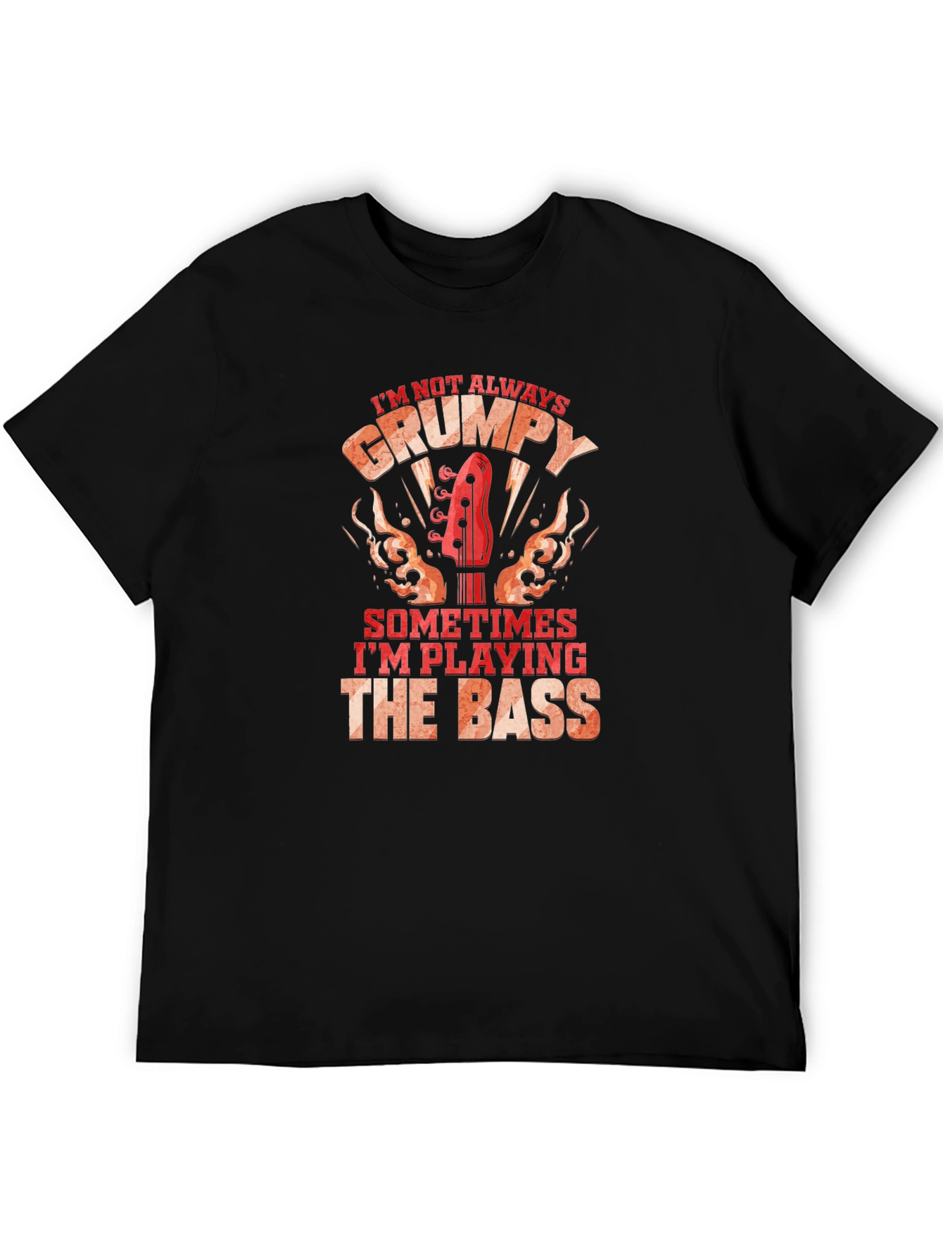Grumpy Bass Player T-Shirt - Black