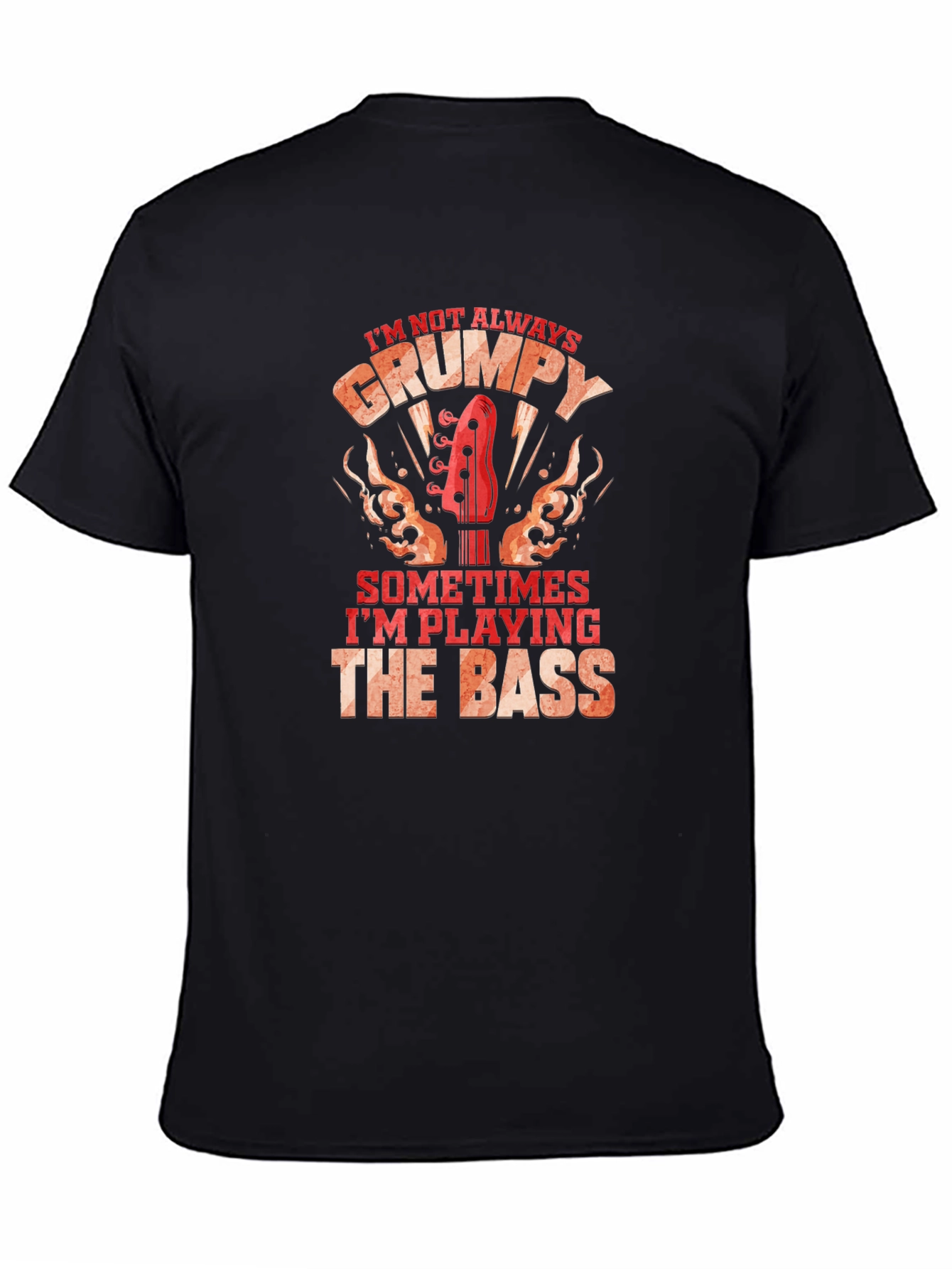 Grumpy Bass Player T-Shirt - Black