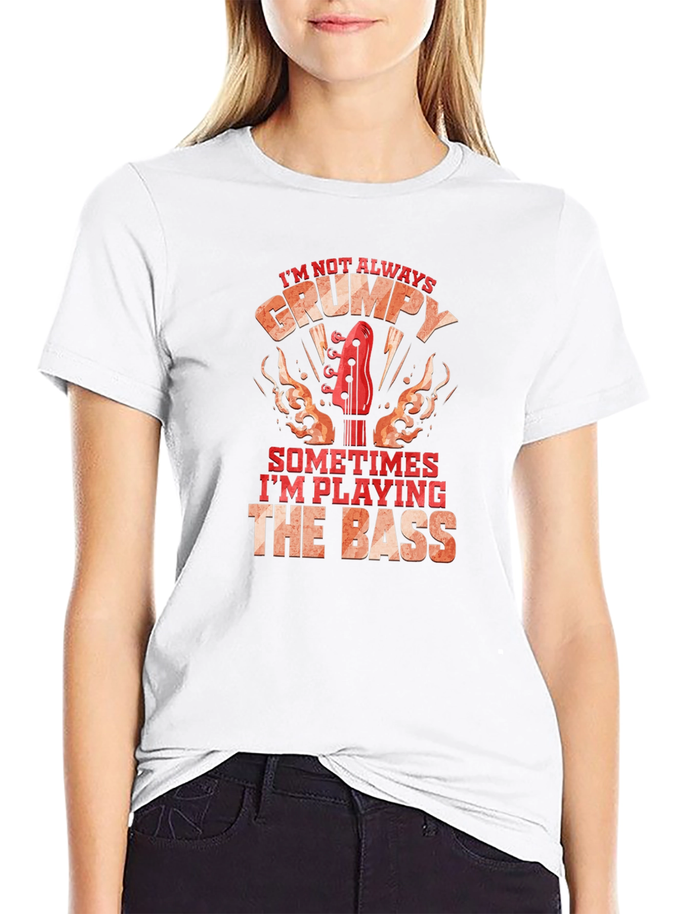 Grumpy Bass Player T-Shirt - Black