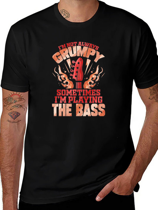 Grumpy Bass Player T-Shirt - Black
