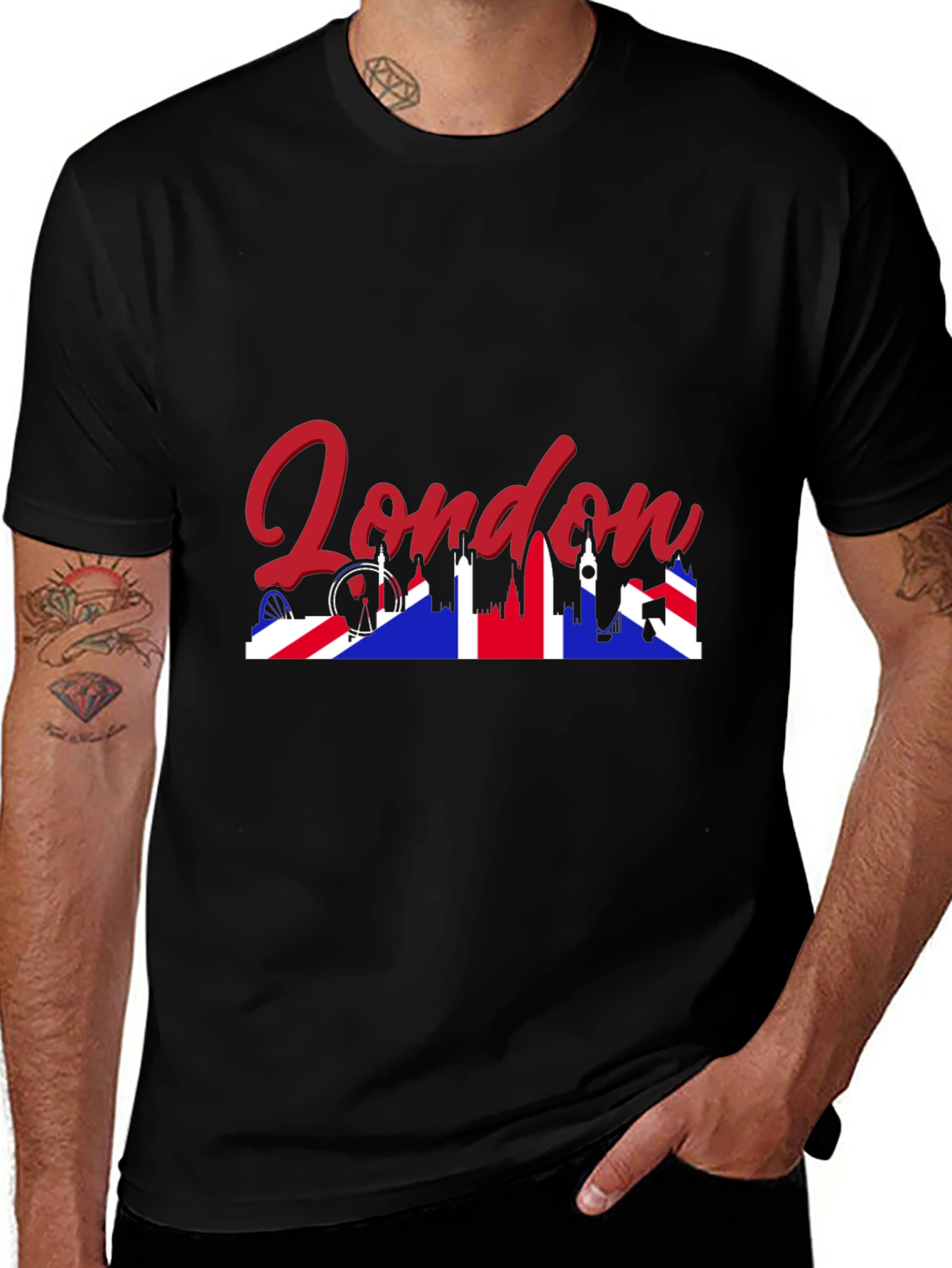 London UK Union Jack Graphic T-Shirt