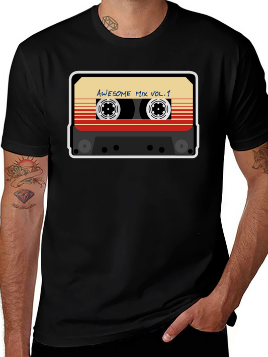 Awesome Mix Vol. 1 Retro Cassette Tape Graphic Tee
