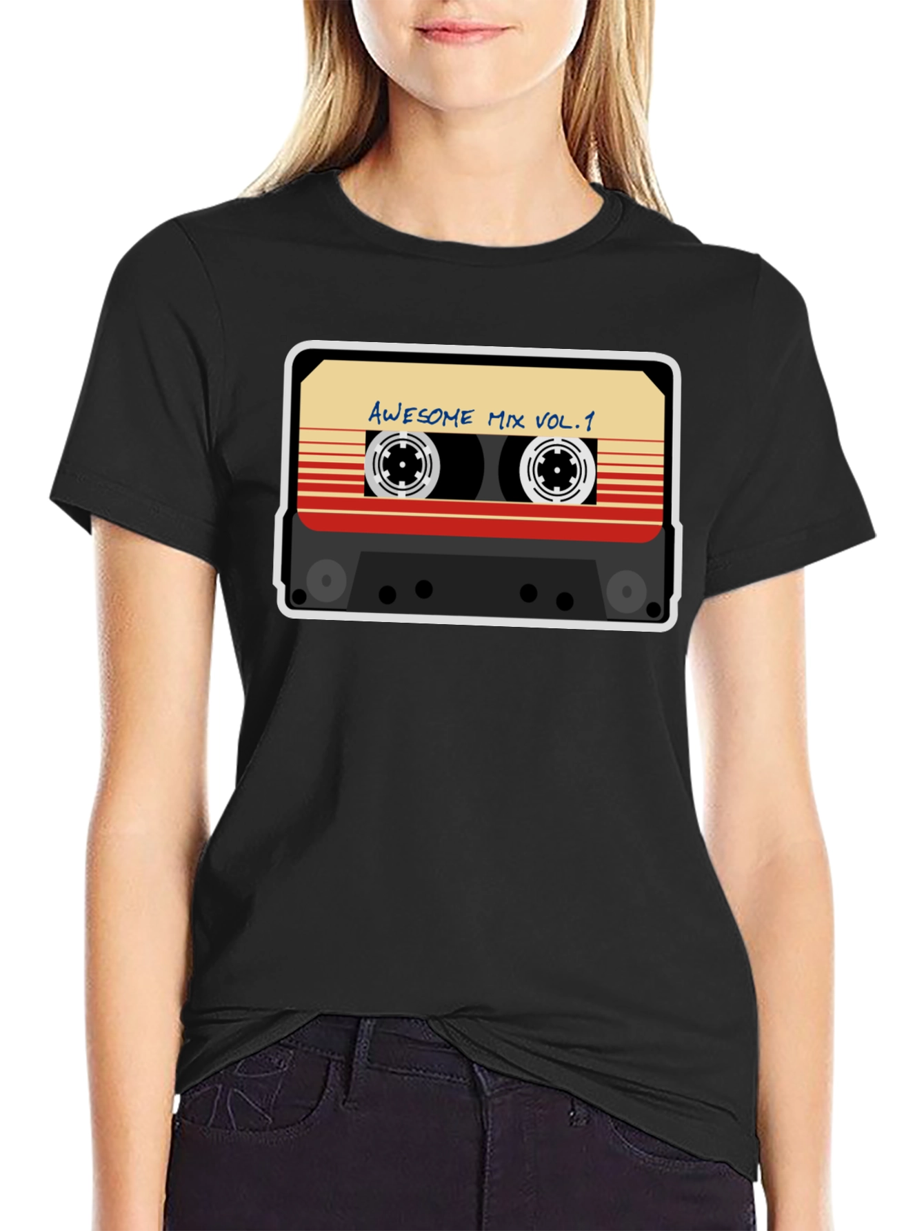 Awesome Mix Vol. 1 Retro Cassette Tape Graphic Tee