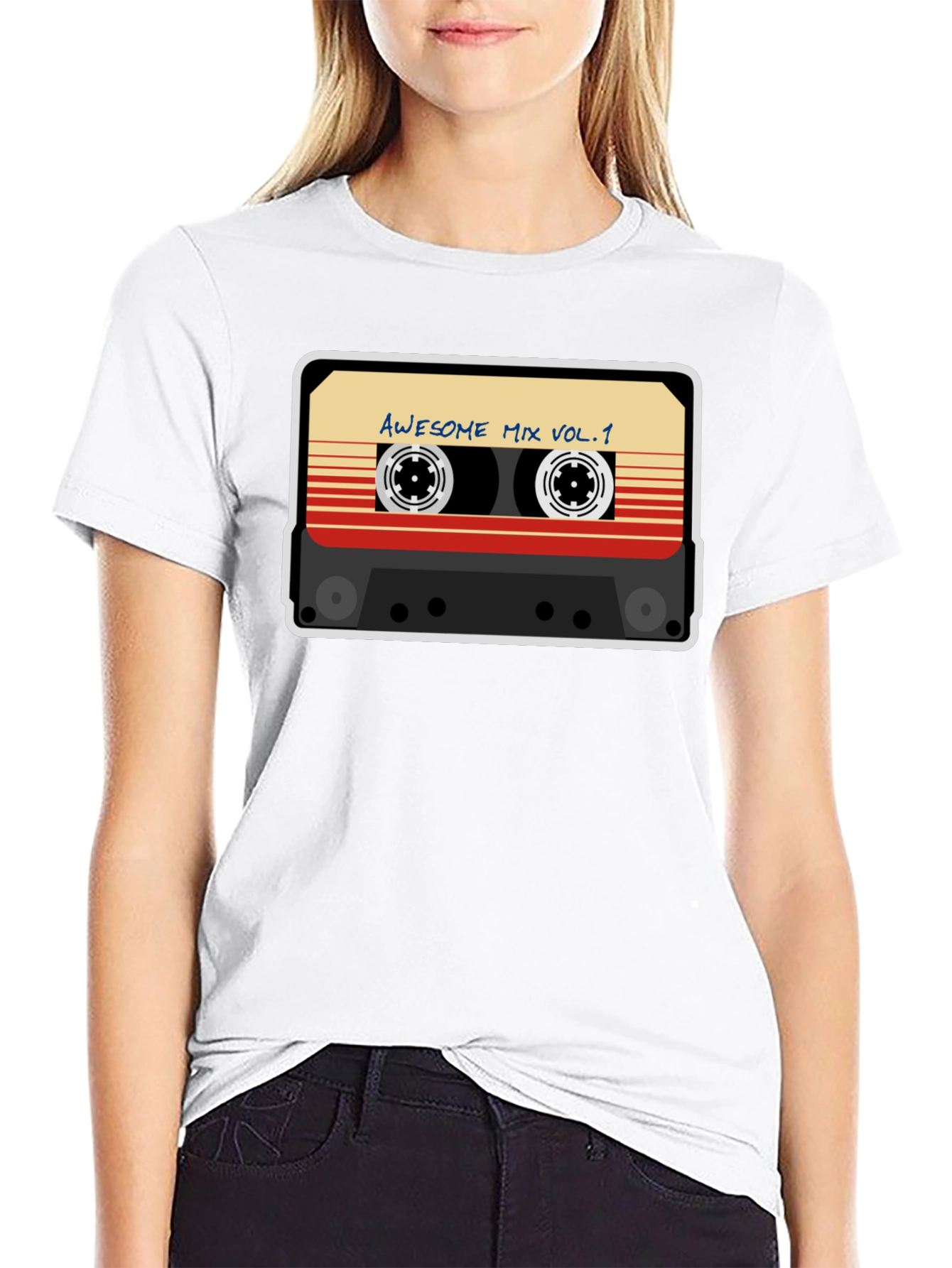 Awesome Mix Vol. 1 Retro Cassette Tape Graphic Tee