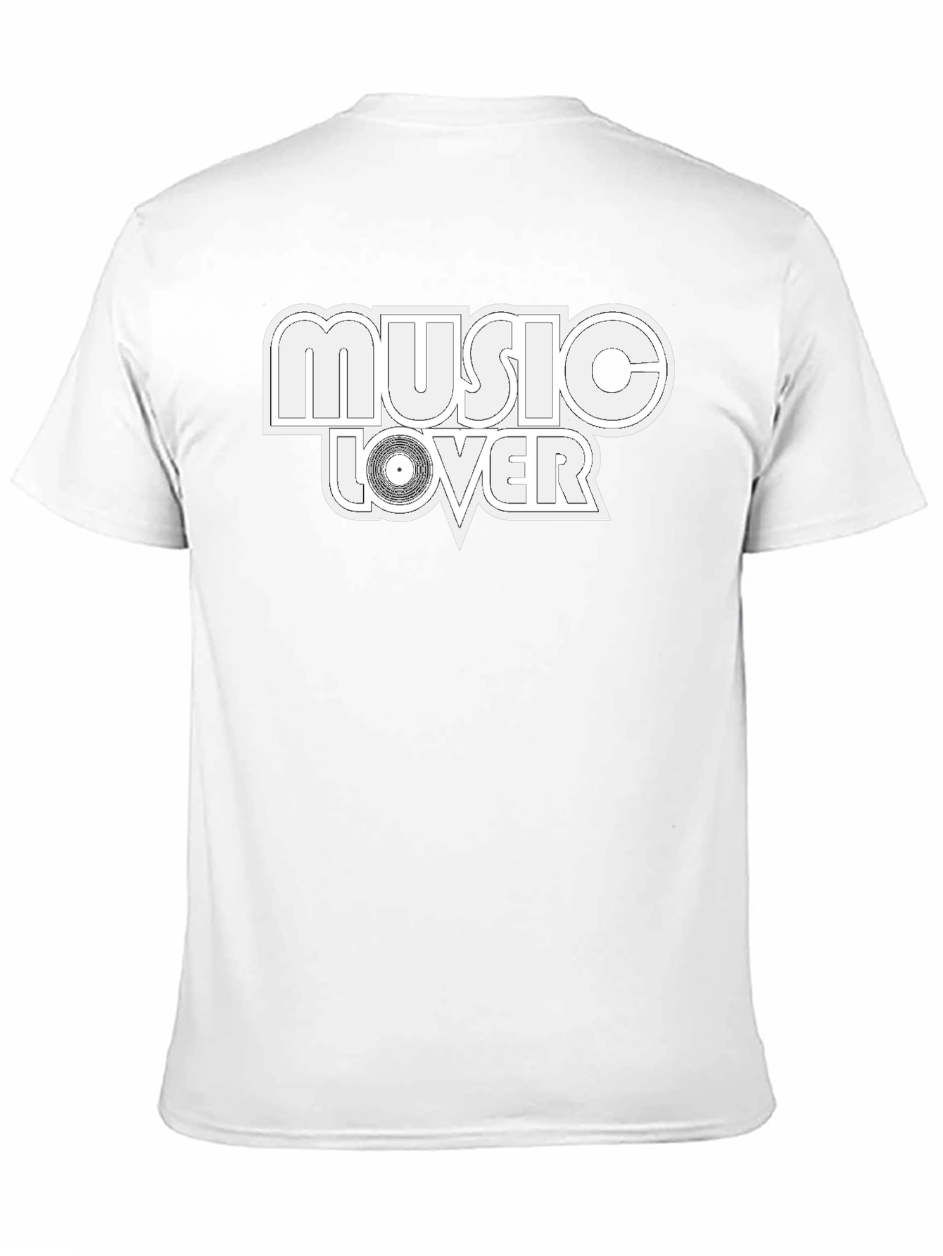 Music Lover Graphic Tee - Black Cotton Blend T-Shirt