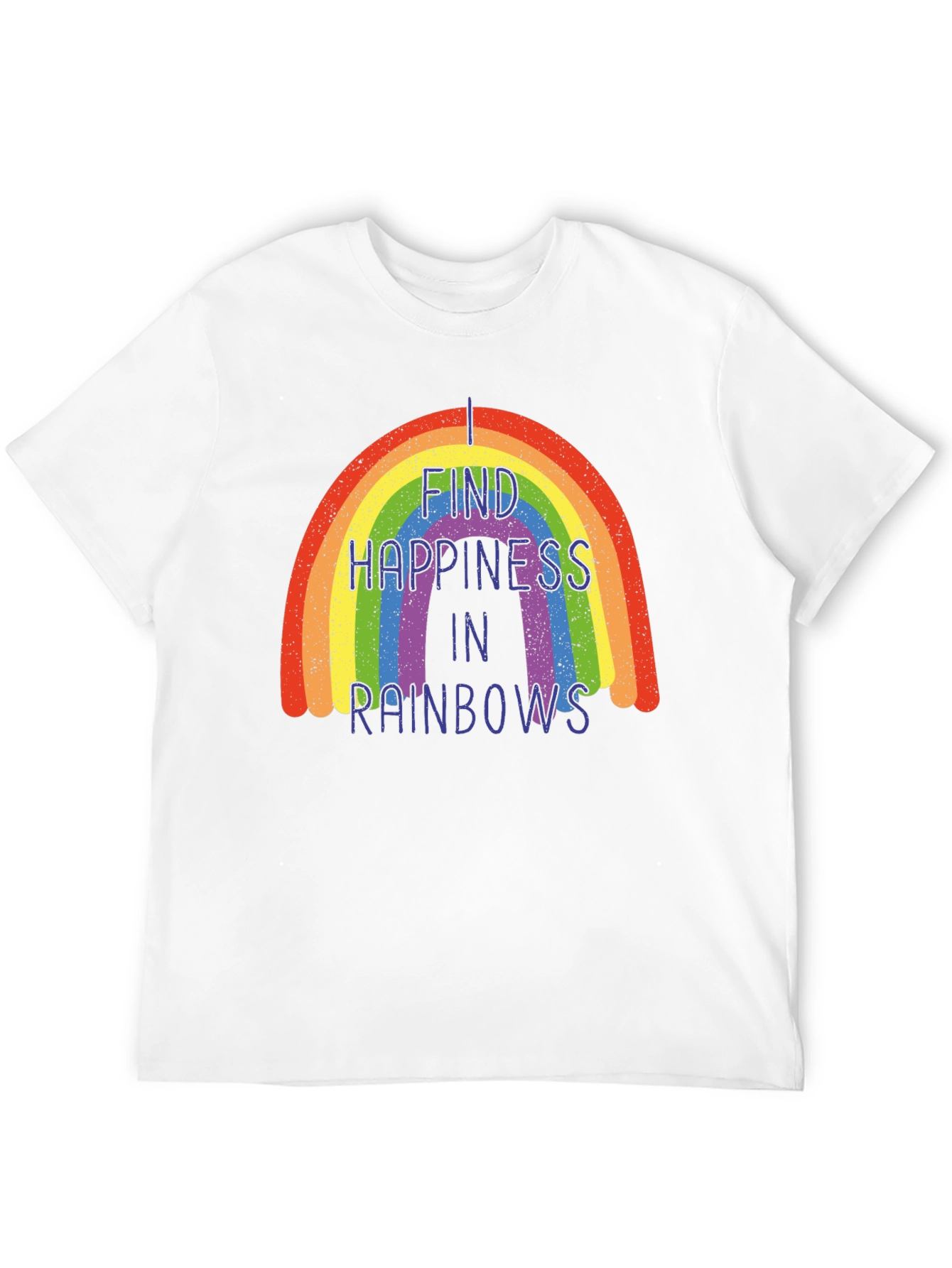 Rainbow Happiness Graphic Tee - Black