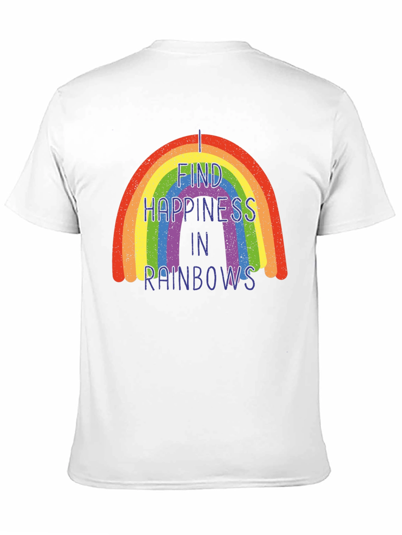 Rainbow Happiness Graphic Tee - Black
