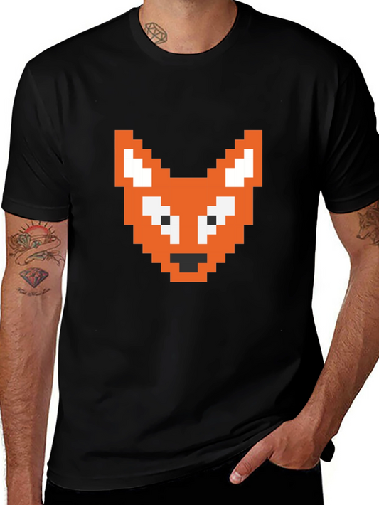 Pixel Fox Graphic Tee - Retro Gamer Style