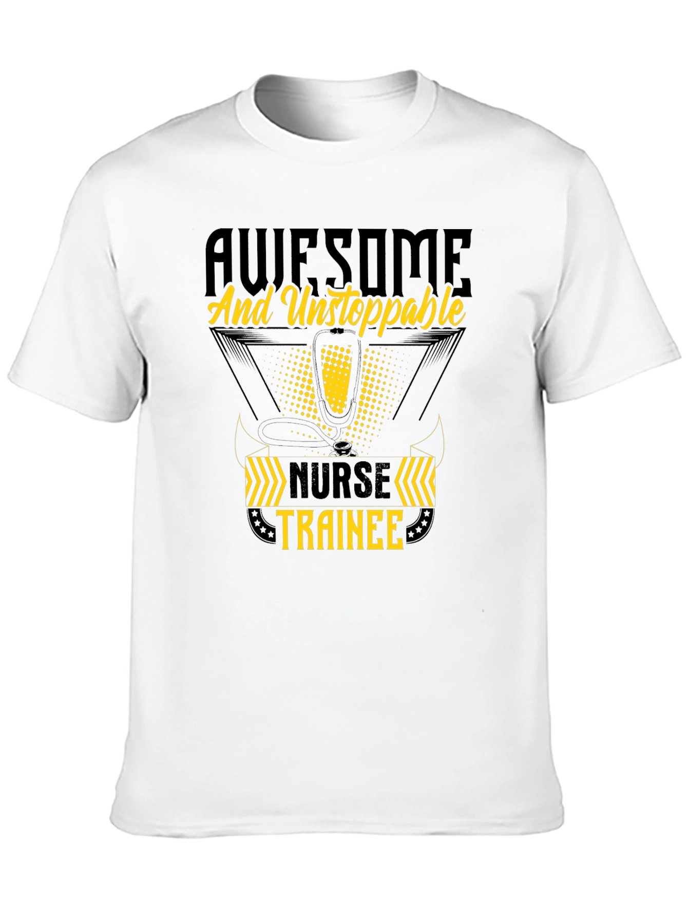 Awesome Nurse Trainee T-Shirt - Black Cotton