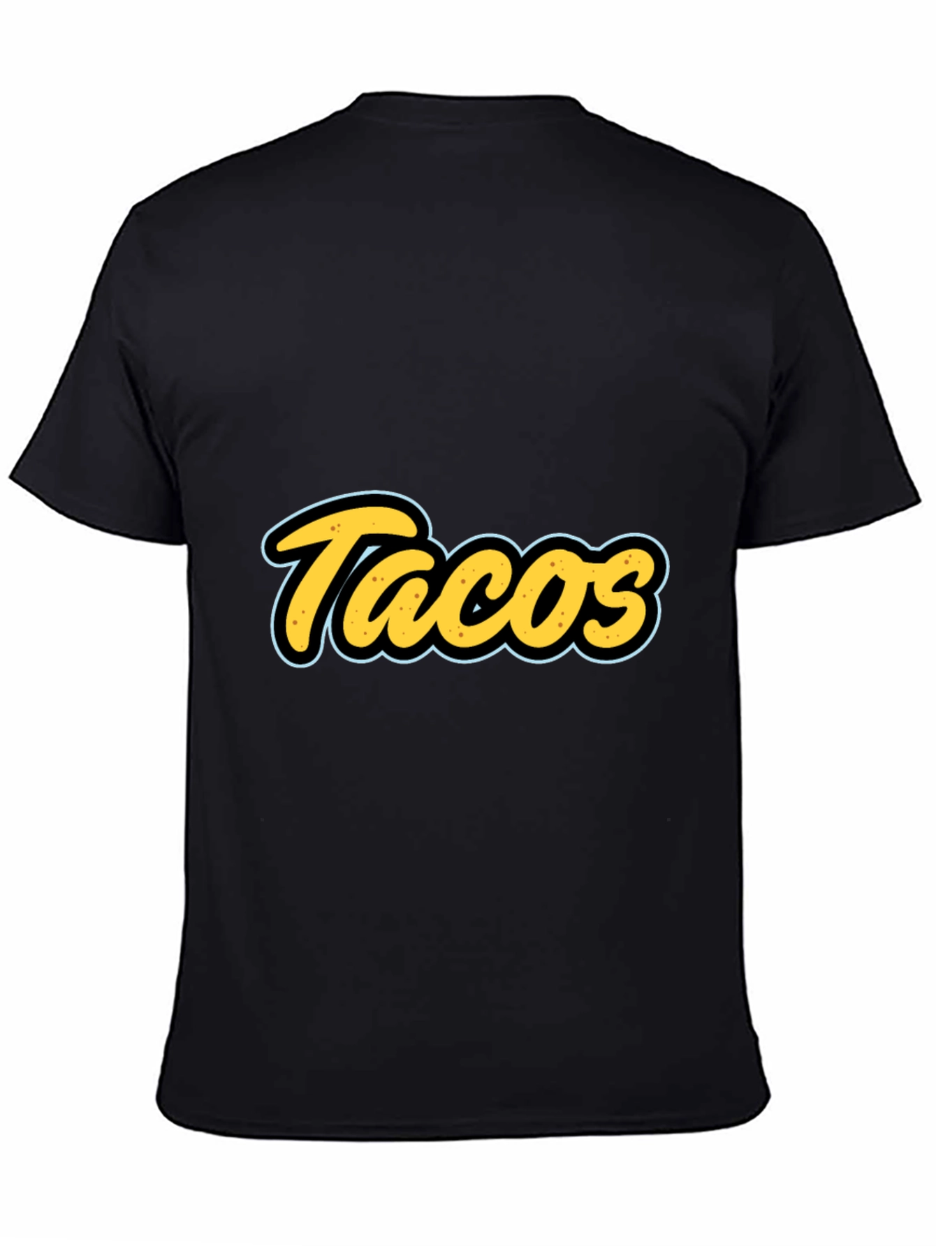 Tacos Graphic T-Shirt - Black Casual