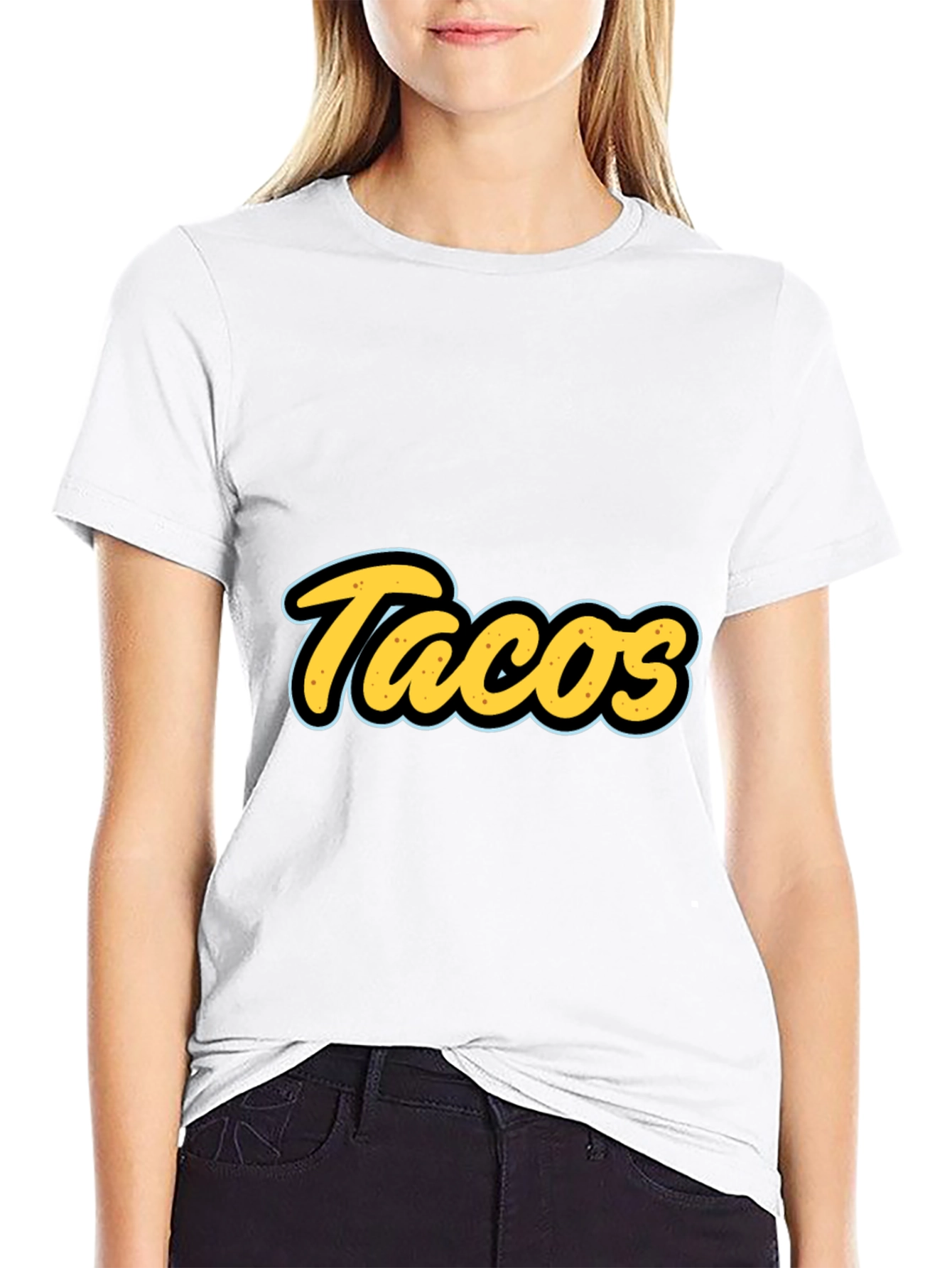 Tacos Graphic T-Shirt - Black Casual