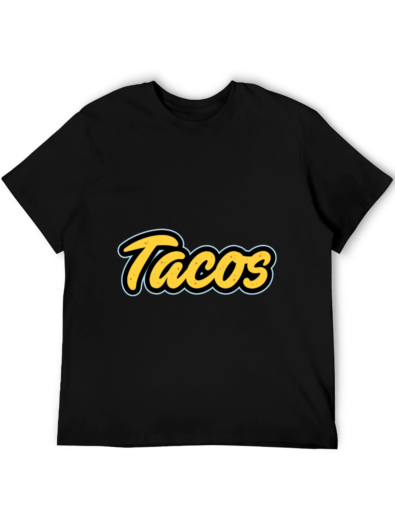 Tacos Graphic T-Shirt - Black Casual