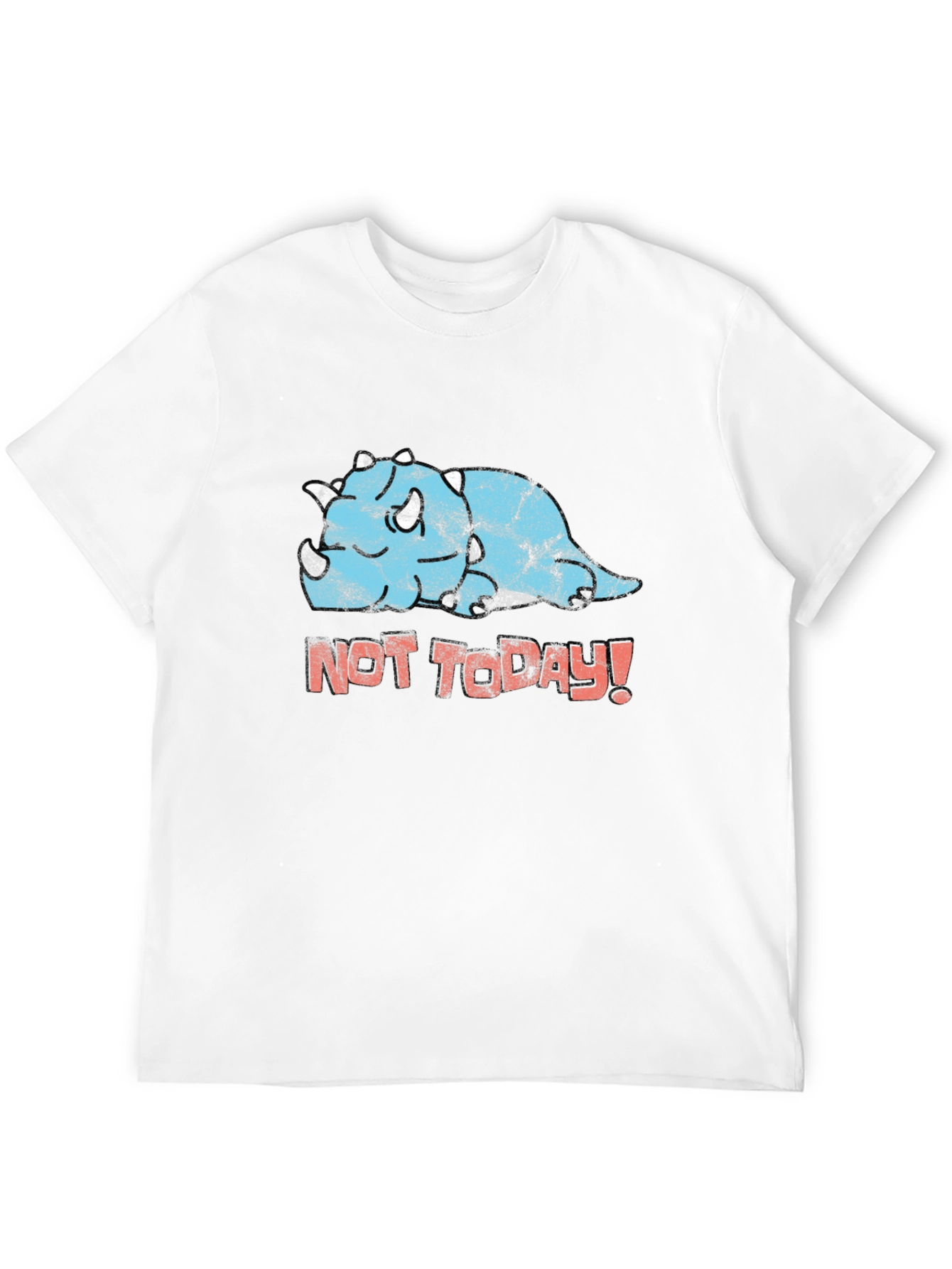 Funny Triceratops Not Today! Graphic T-Shirt