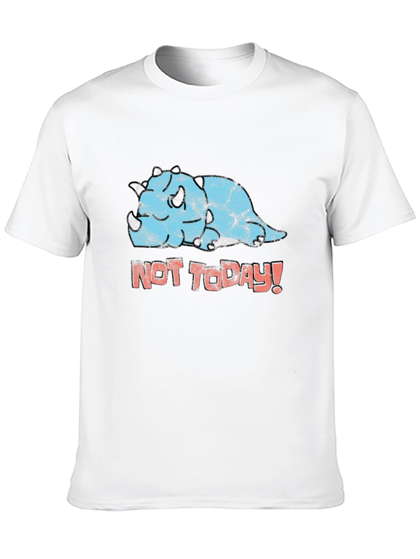 Funny Triceratops Not Today! Graphic T-Shirt
