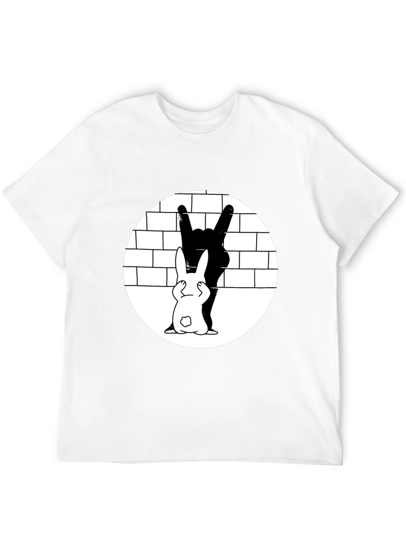 Rabbit Rock Hand Gesture Graphic Tee
