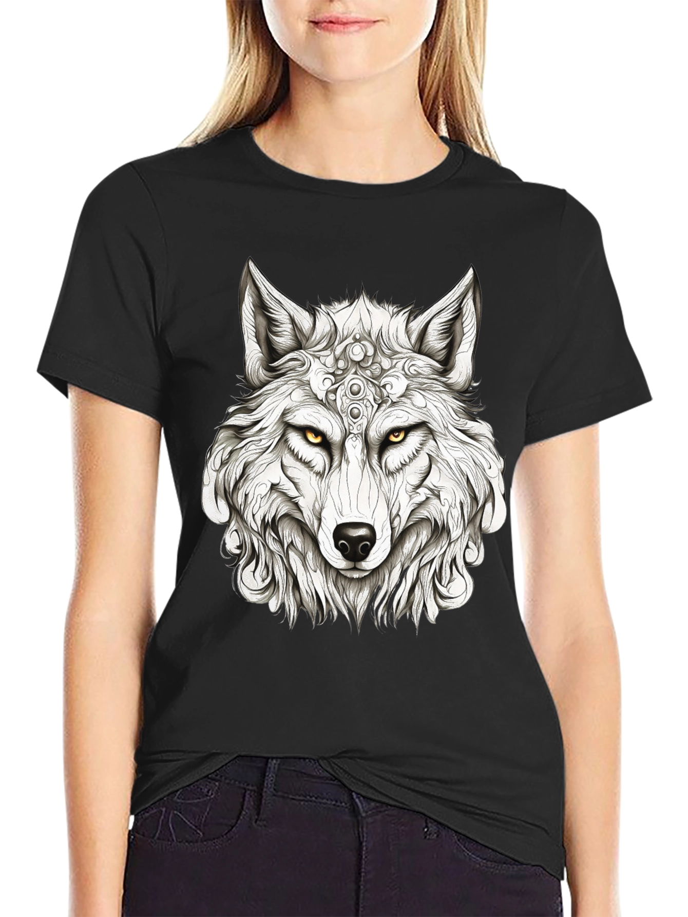 Wolf Graphic Print T-Shirt