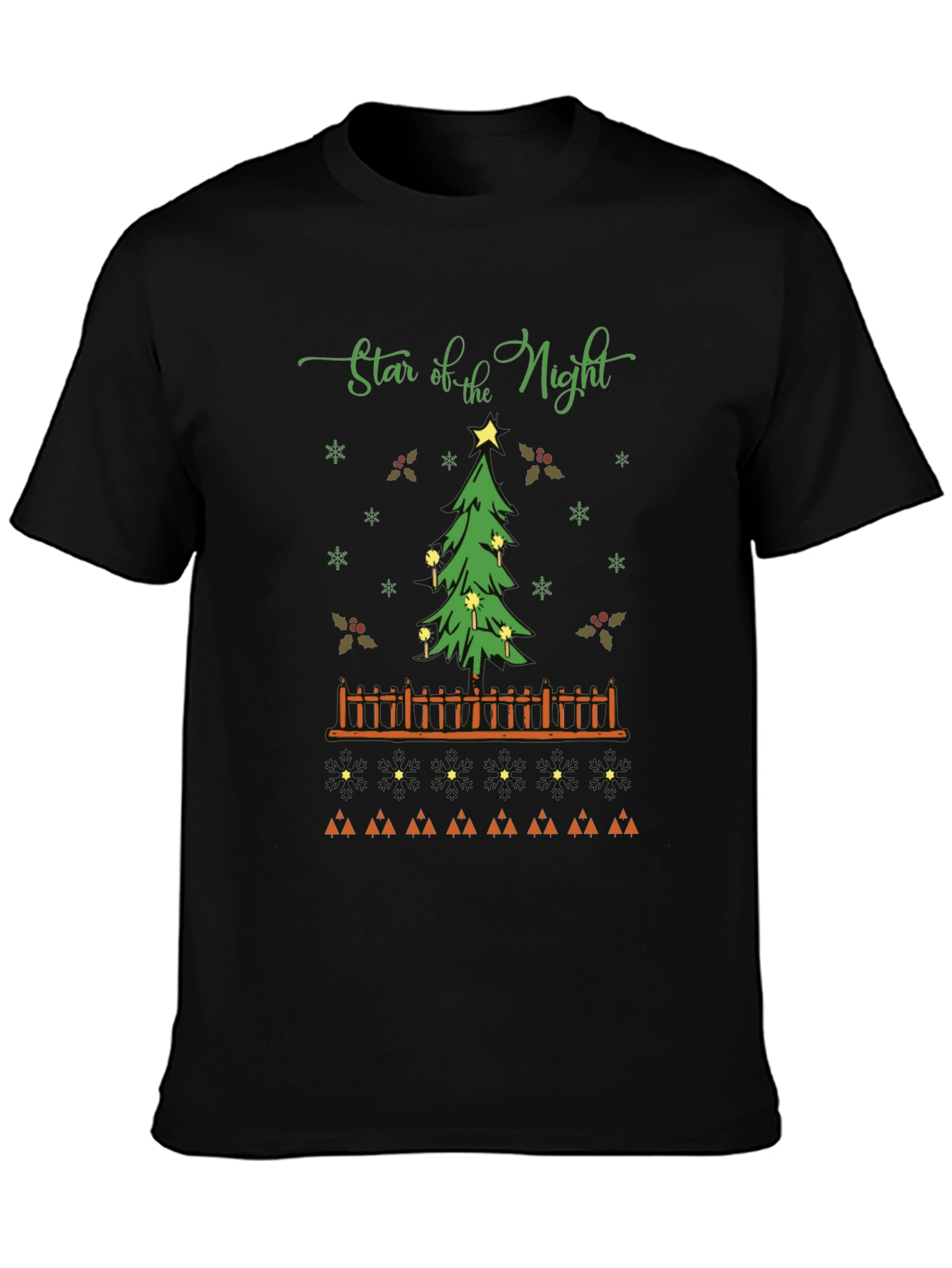 Star of the Night Christmas Tree Graphic T-Shirt