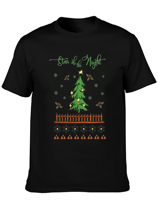 Star of the Night Christmas Tree Graphic T-Shirt
