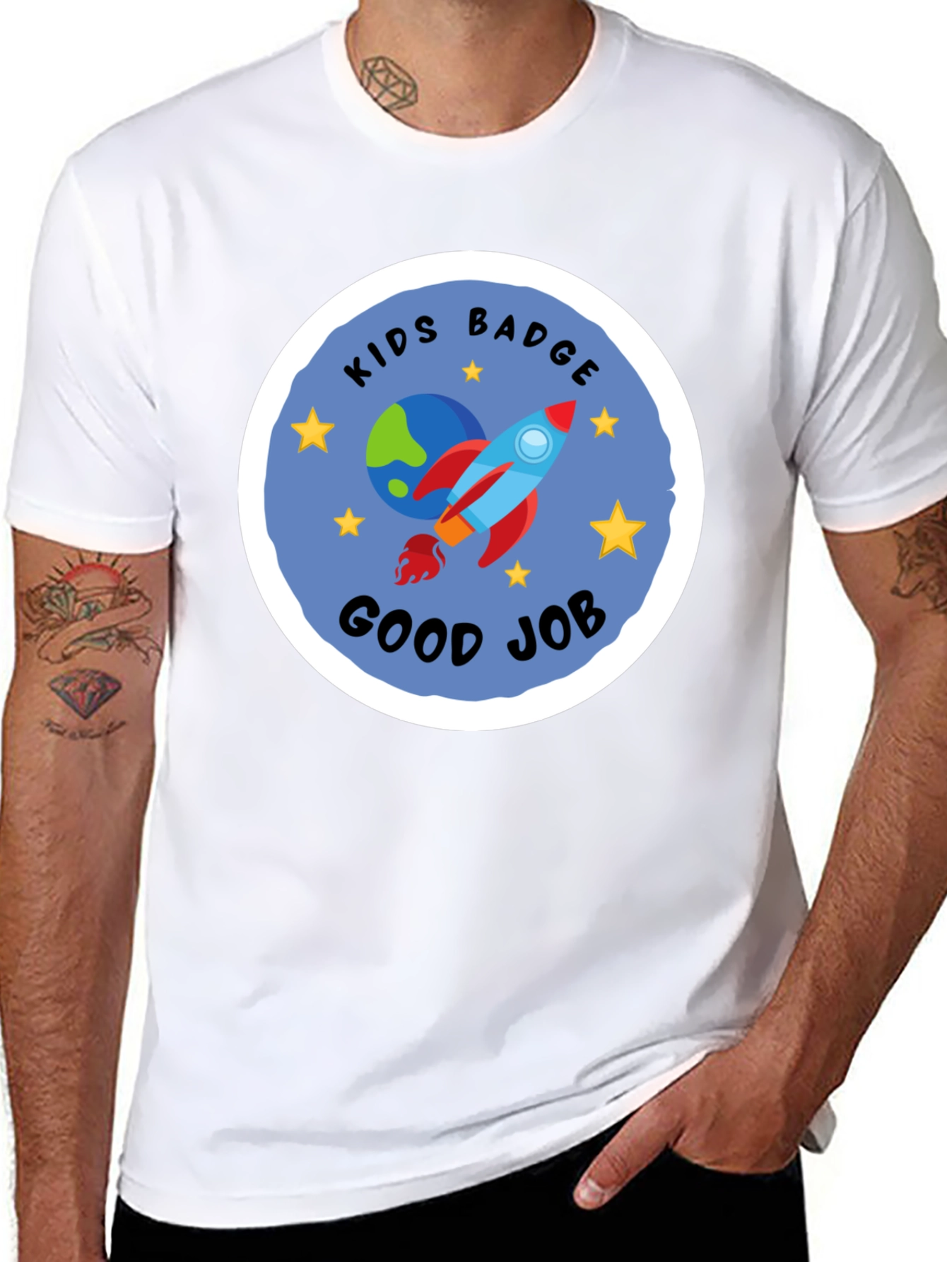 Kids Badge Good Job Graphic Tee