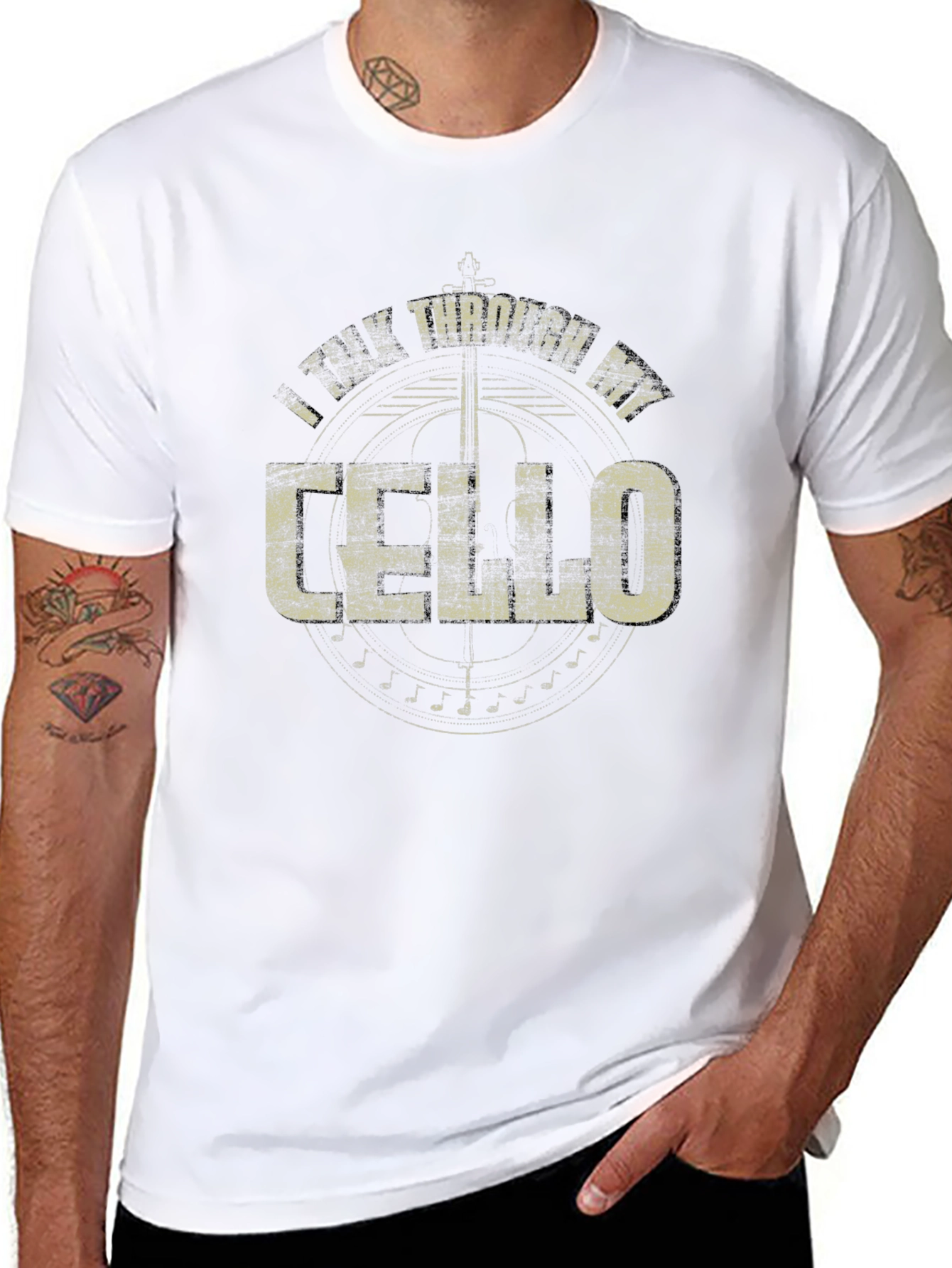 I Think Through My Cello Graphic Tee