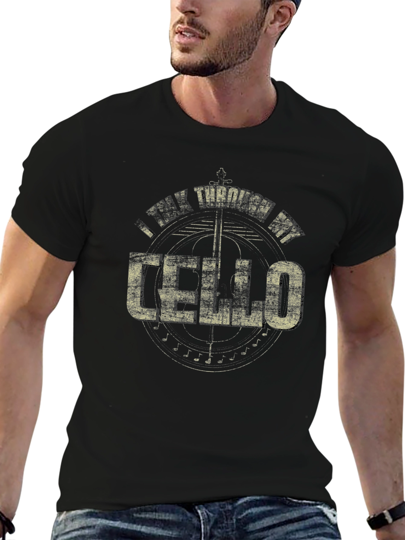 I Think Through My Cello Graphic Tee